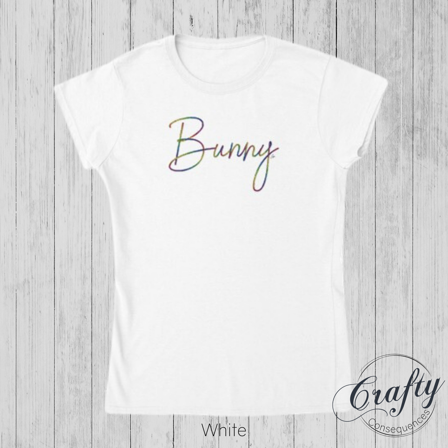 Rainbow Bunny Rope β Classic Women's Crewneck T-Shirt