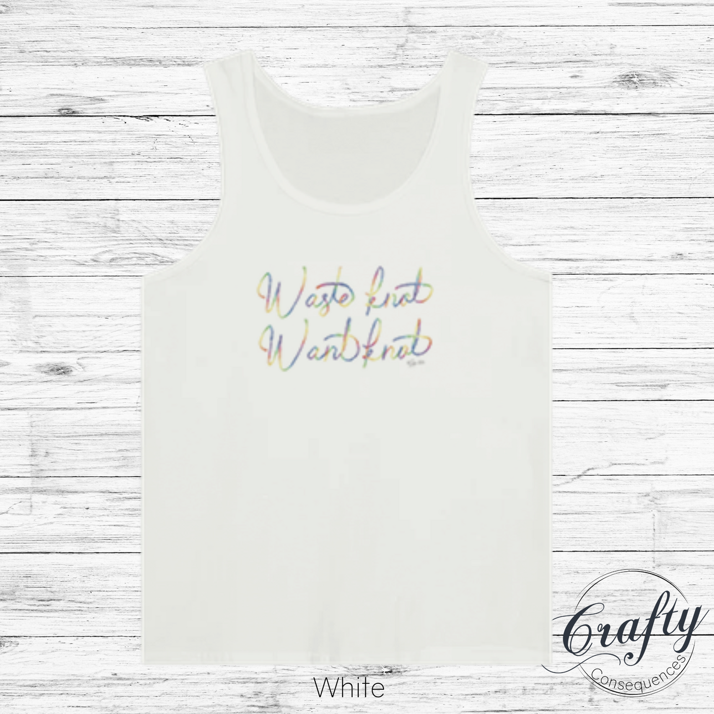 Waste knot Want knot Rainbow Premium Unisex Tank Top
