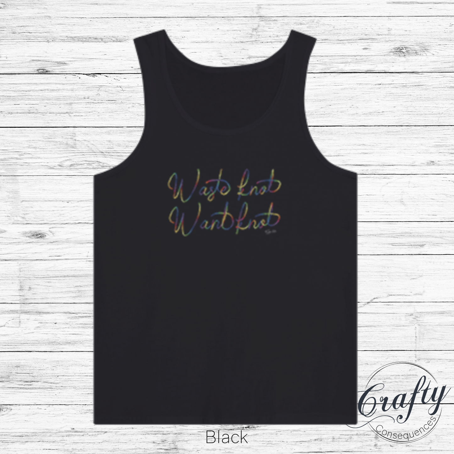 Waste knot Want knot Rainbow Premium Unisex Tank Top