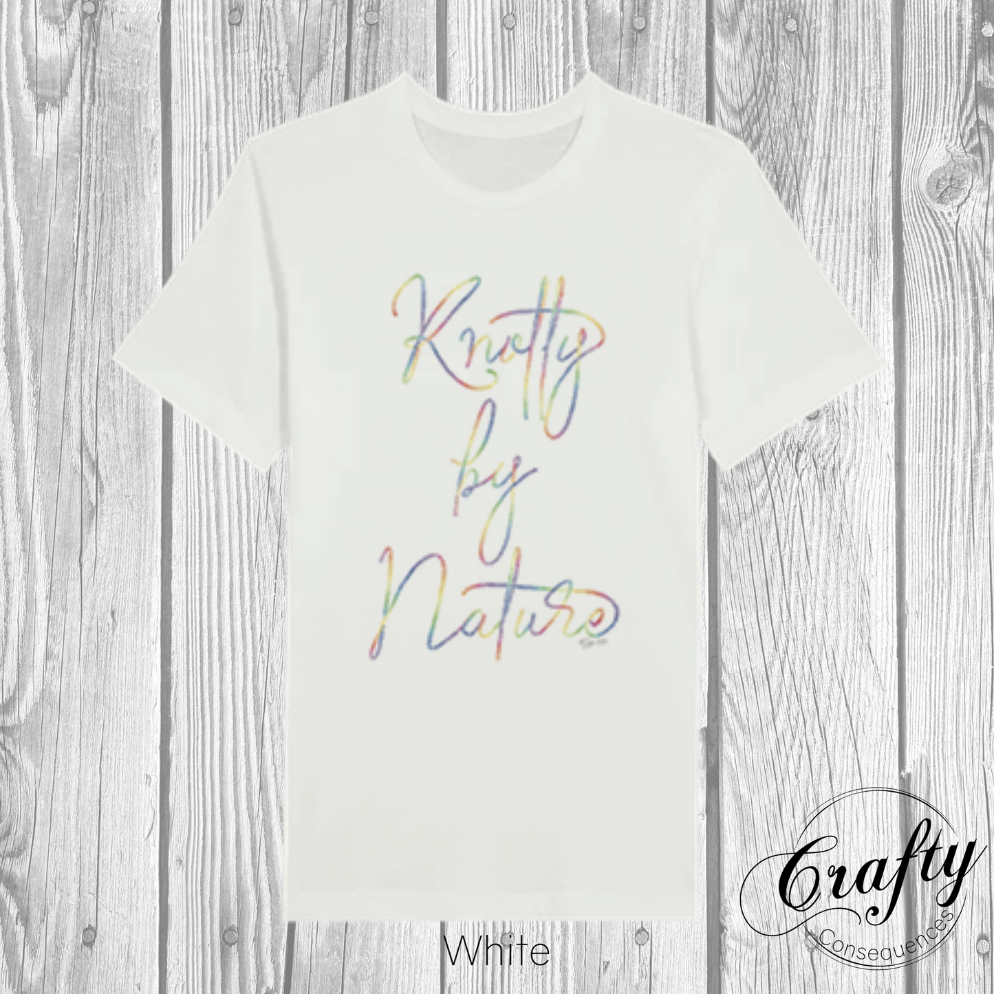 Knotty by Nature – Rainbow Premium Unisex Crewneck T-Shirt