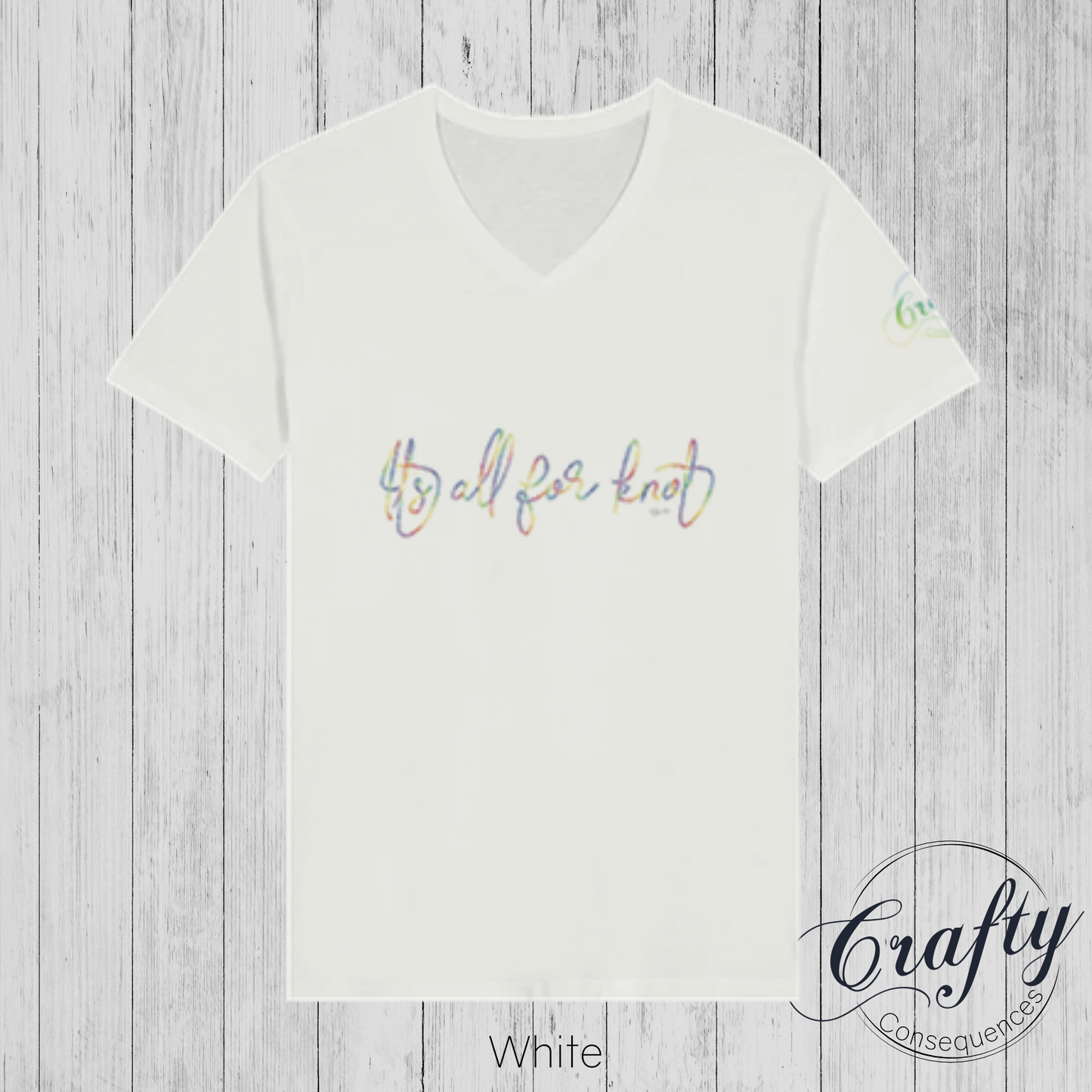 It’s All for Knot – Rainbow Premium Unisex V-Neck T-Shirt