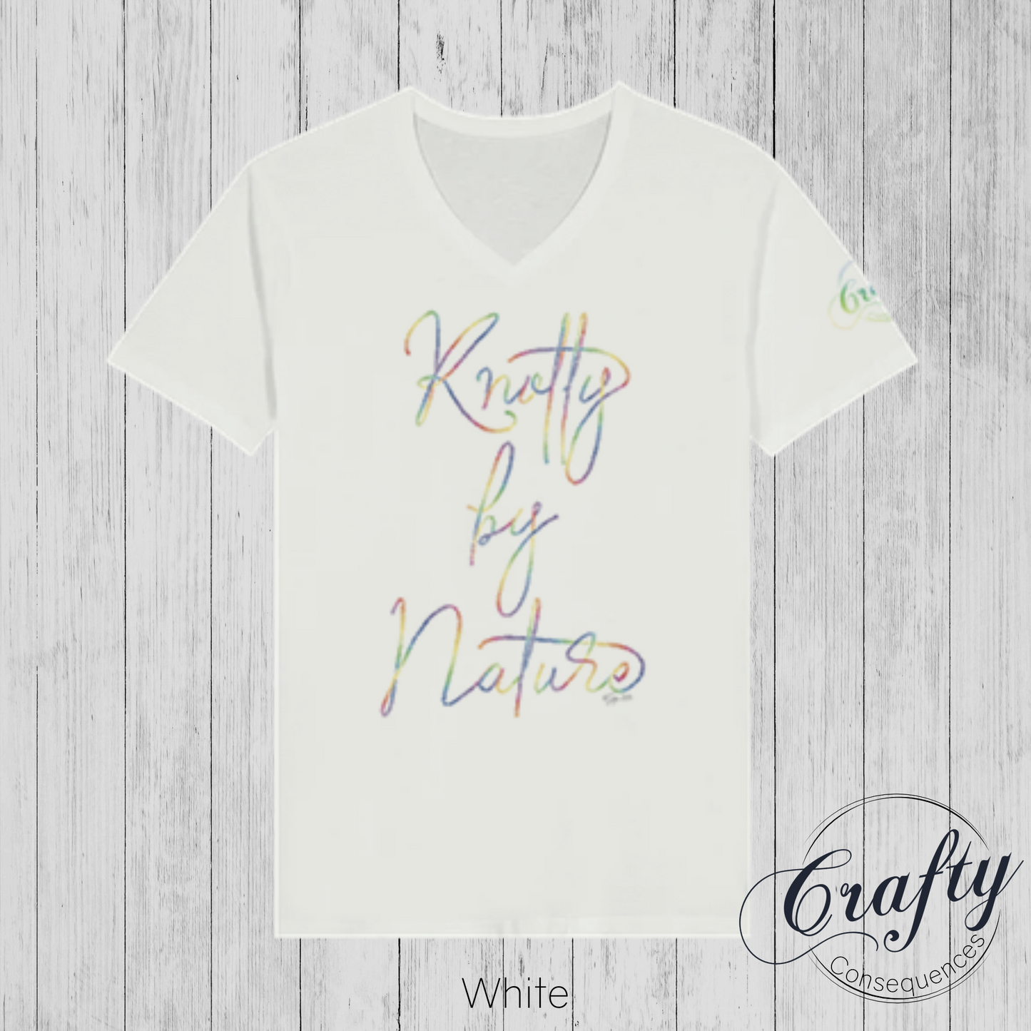 Knotty by Nature β Rainbow Premium Unisex V-Neck T-Shirt