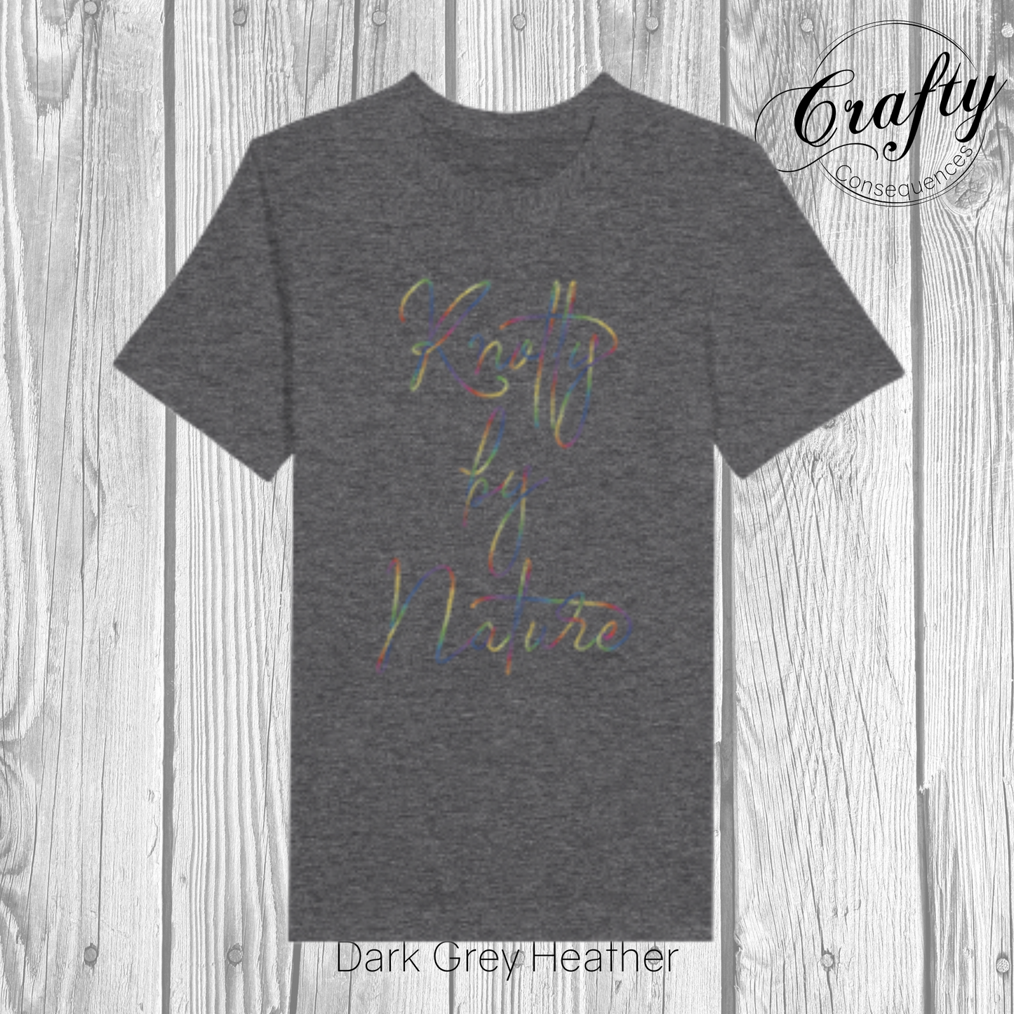 Knotty by Nature – Rainbow Premium Unisex Crewneck T-Shirt