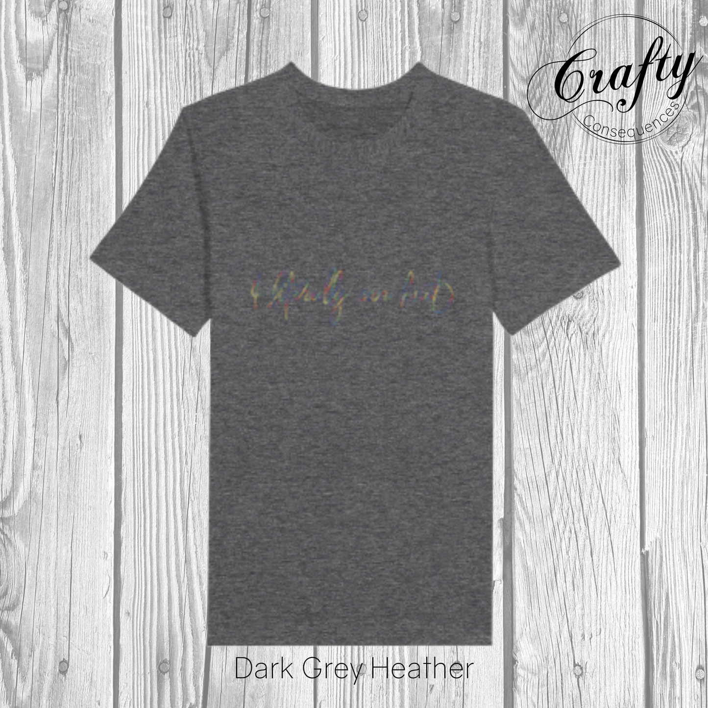 I Literally Can Knot – Rainbow Premium Unisex Crewneck T-Shirt