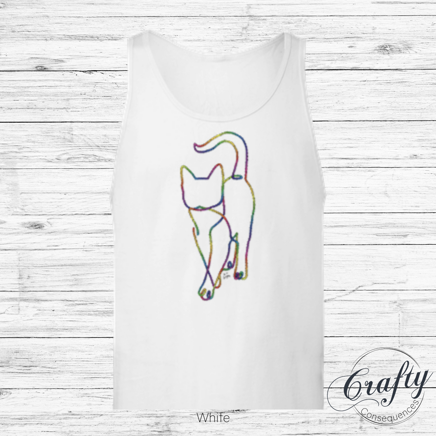 Subtle Rope Kitten V2 (Rainbow Design) – Premium Unisex Tank Top