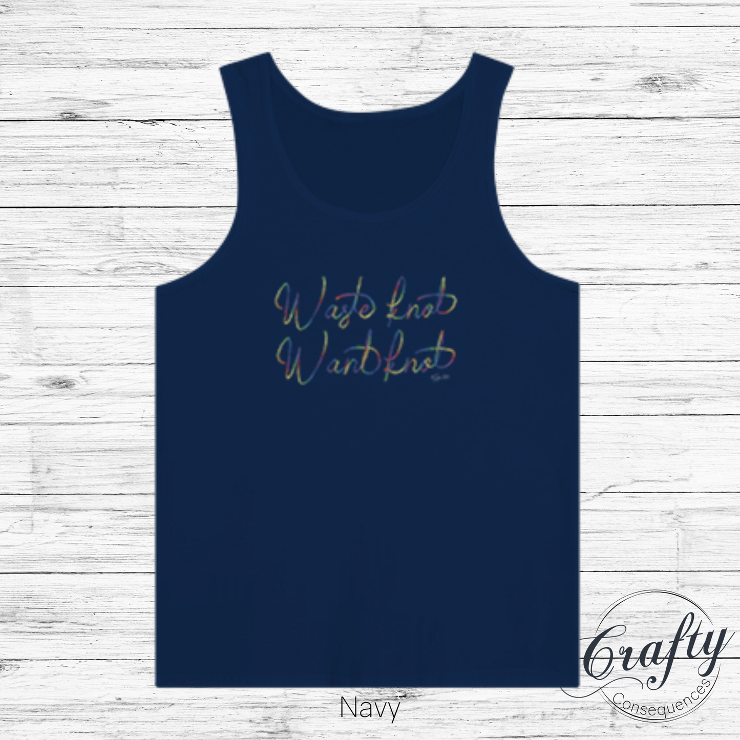 Waste knot Want knot Rainbow Premium Unisex Tank Top