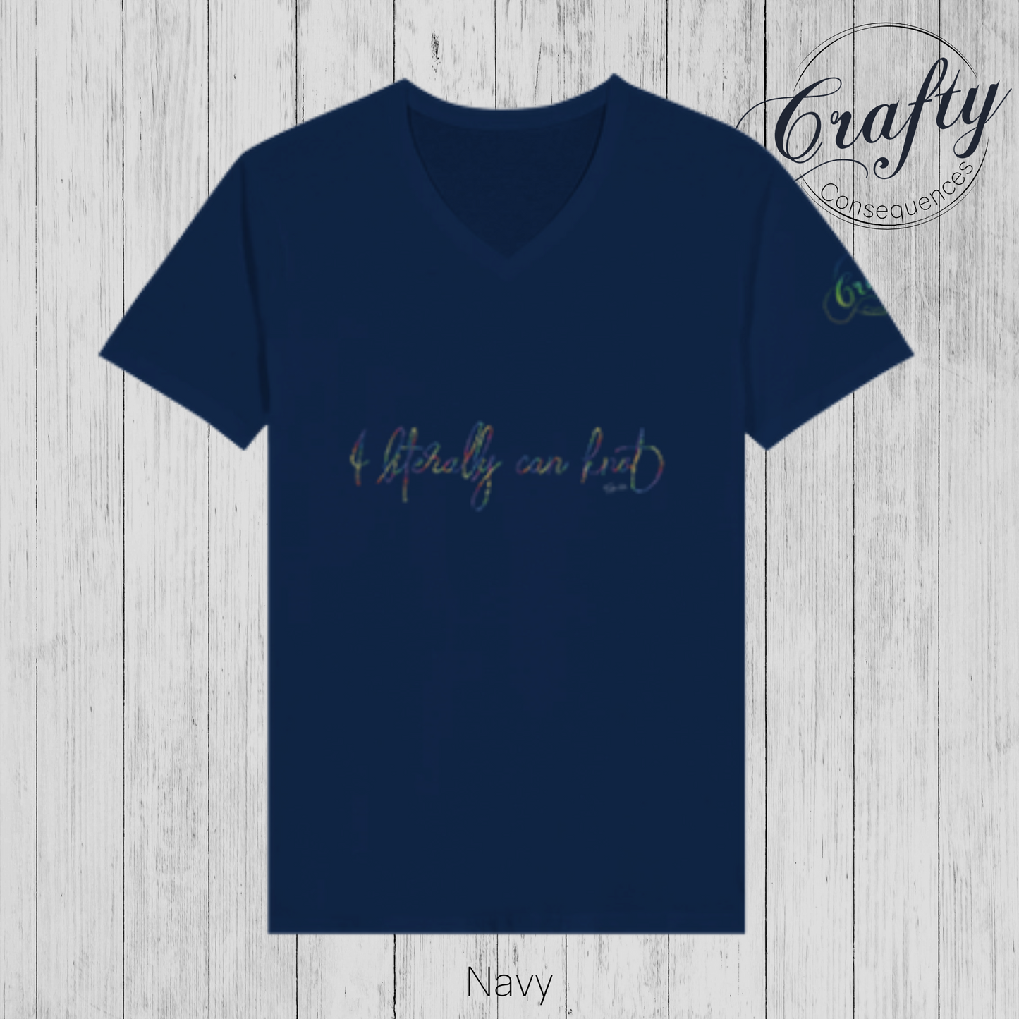 I Literally Can Knot – Rainbow Premium Unisex V-Neck T-Shirt