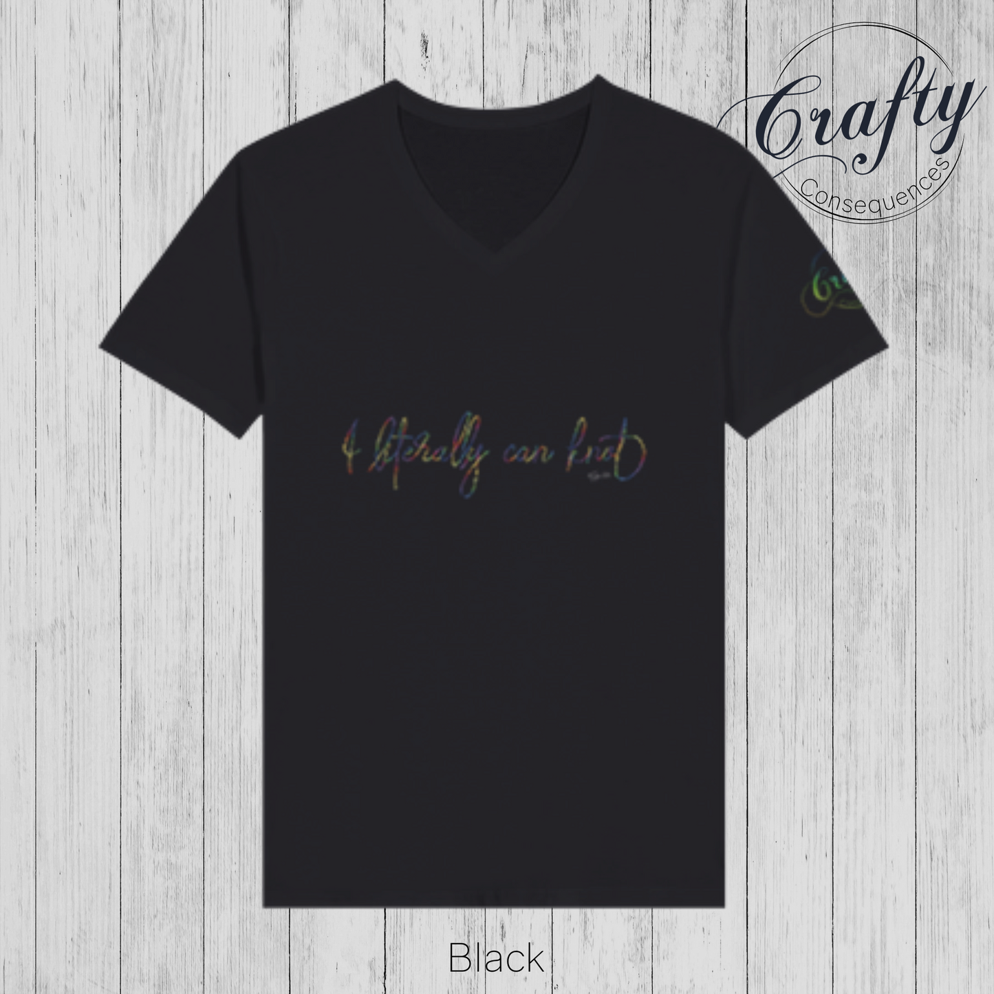 I Literally Can Knot – Rainbow Premium Unisex V-Neck T-Shirt