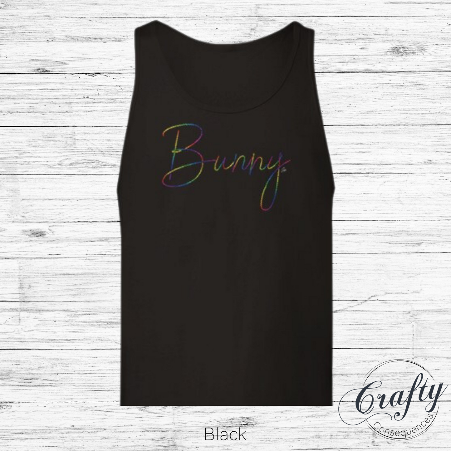 Rainbow Bunny Rope β Premium Unisex Tank Top