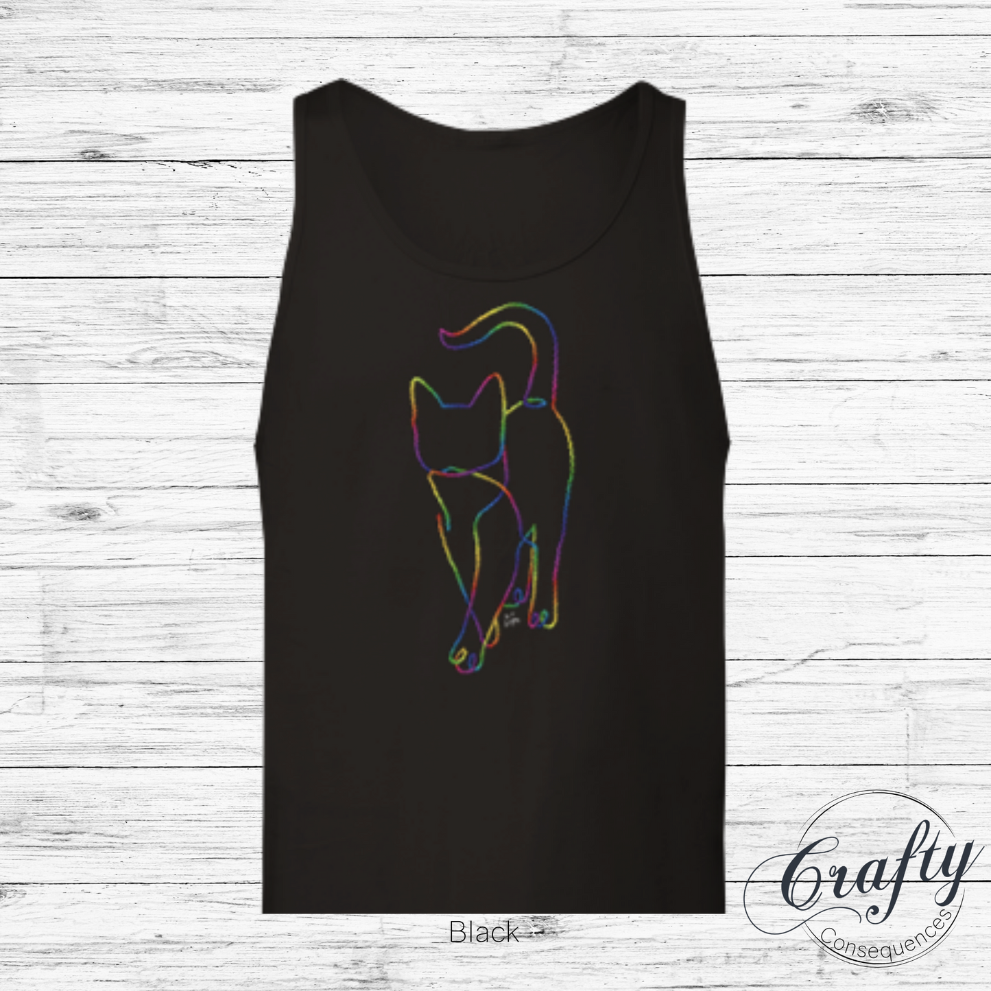 Subtle Rope Kitten V2 (Rainbow Design) – Premium Unisex Tank Top