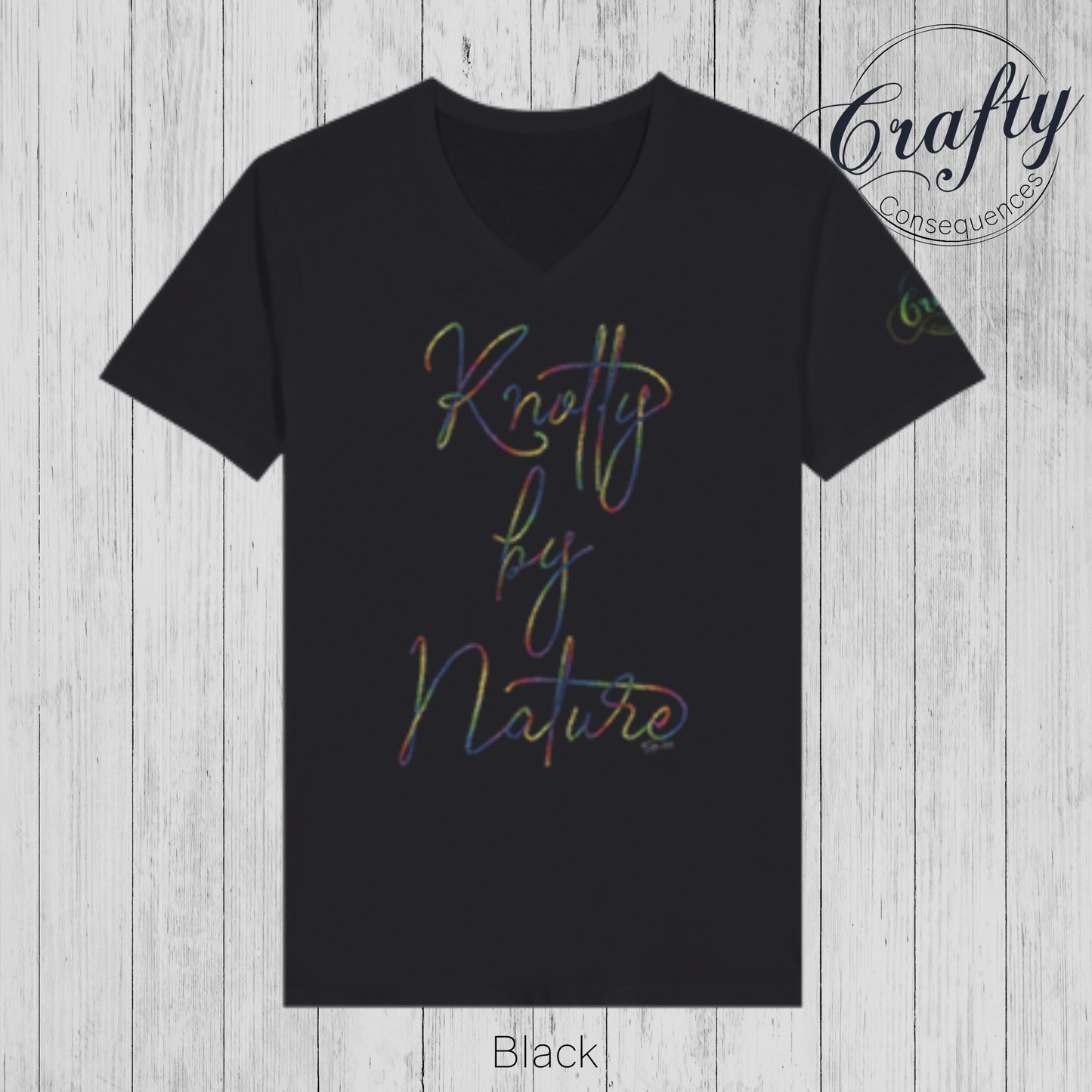 Knotty by Nature β Rainbow Premium Unisex V-Neck T-Shirt