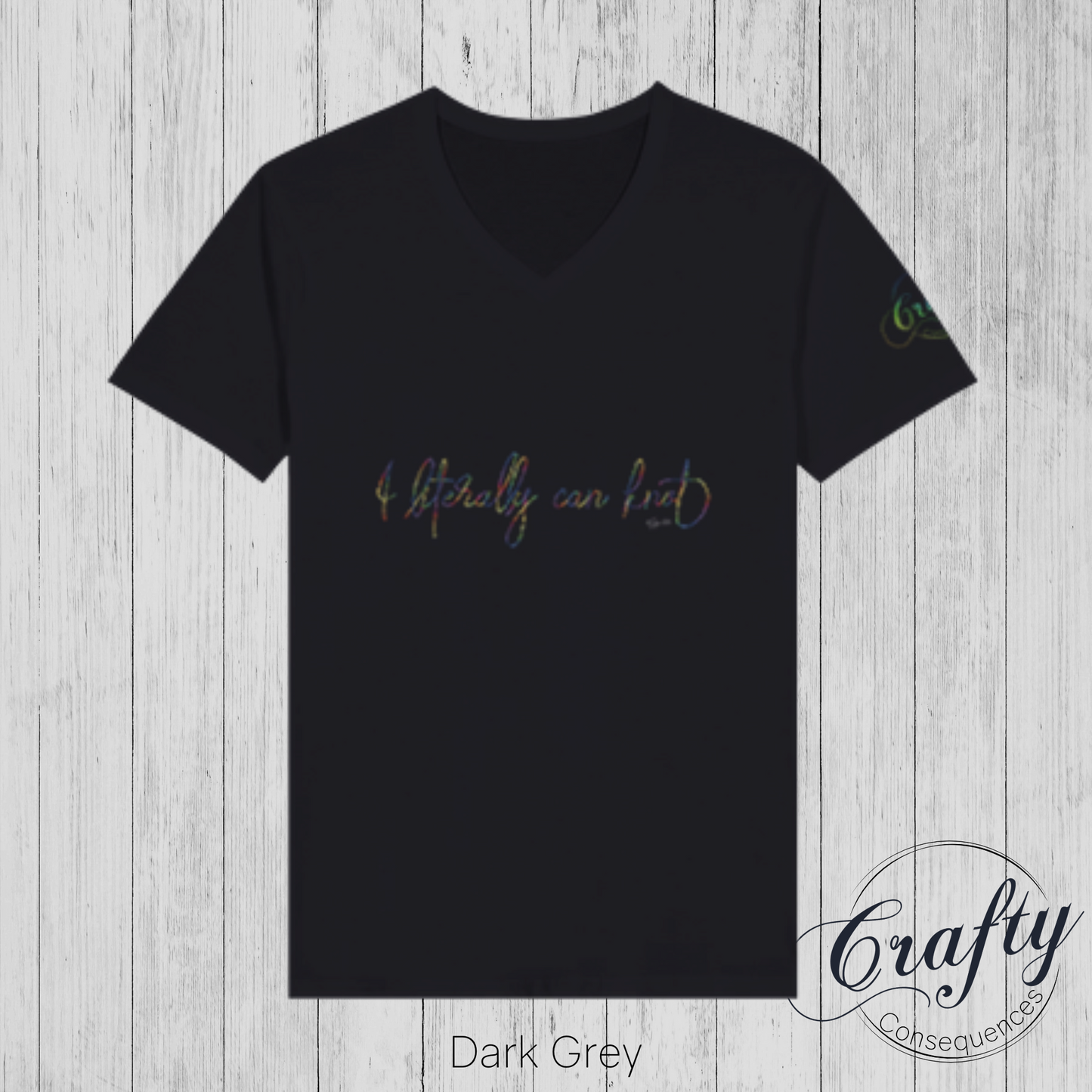 I Literally Can Knot – Rainbow Premium Unisex V-Neck T-Shirt