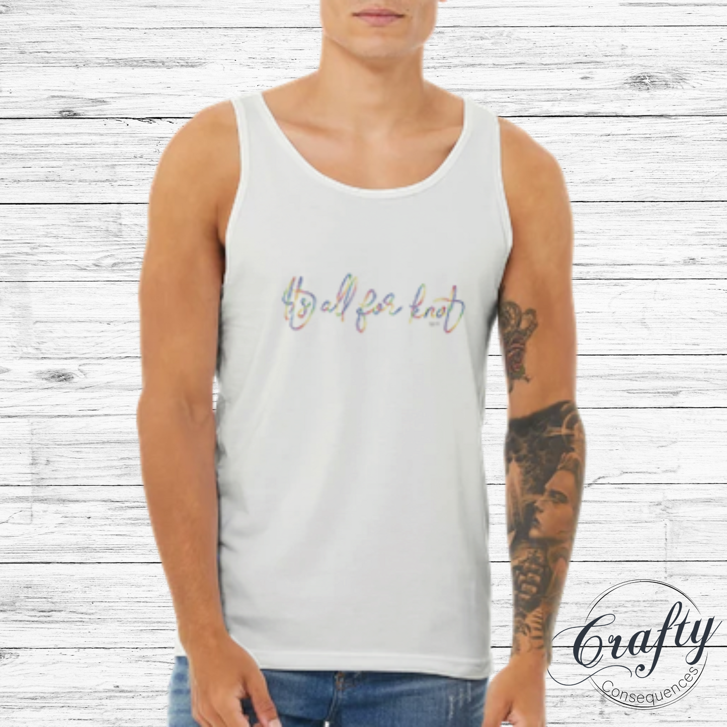 It’s All for Knot – Rainbow Premium Unisex Tank Top