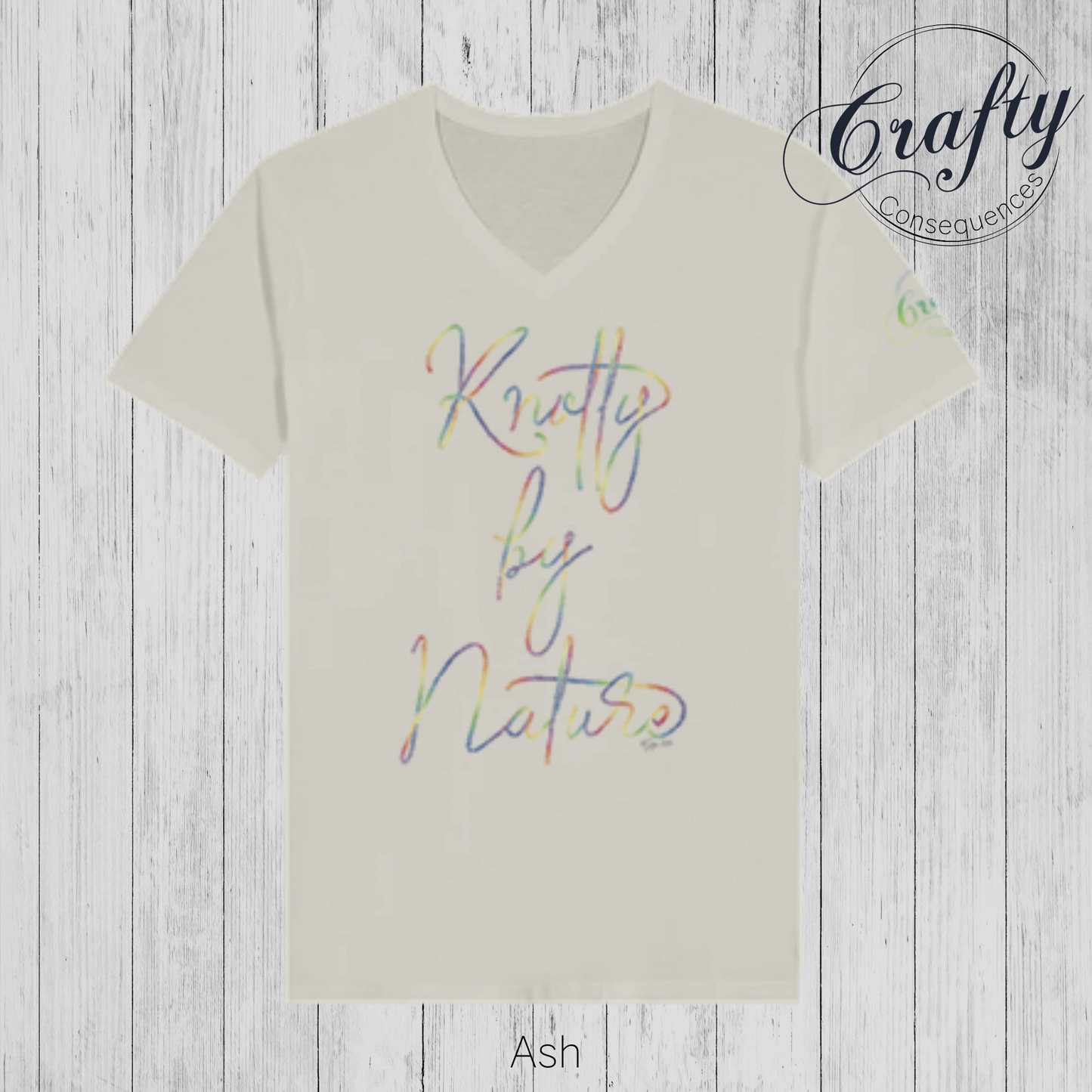 Knotty by Nature β Rainbow Premium Unisex V-Neck T-Shirt