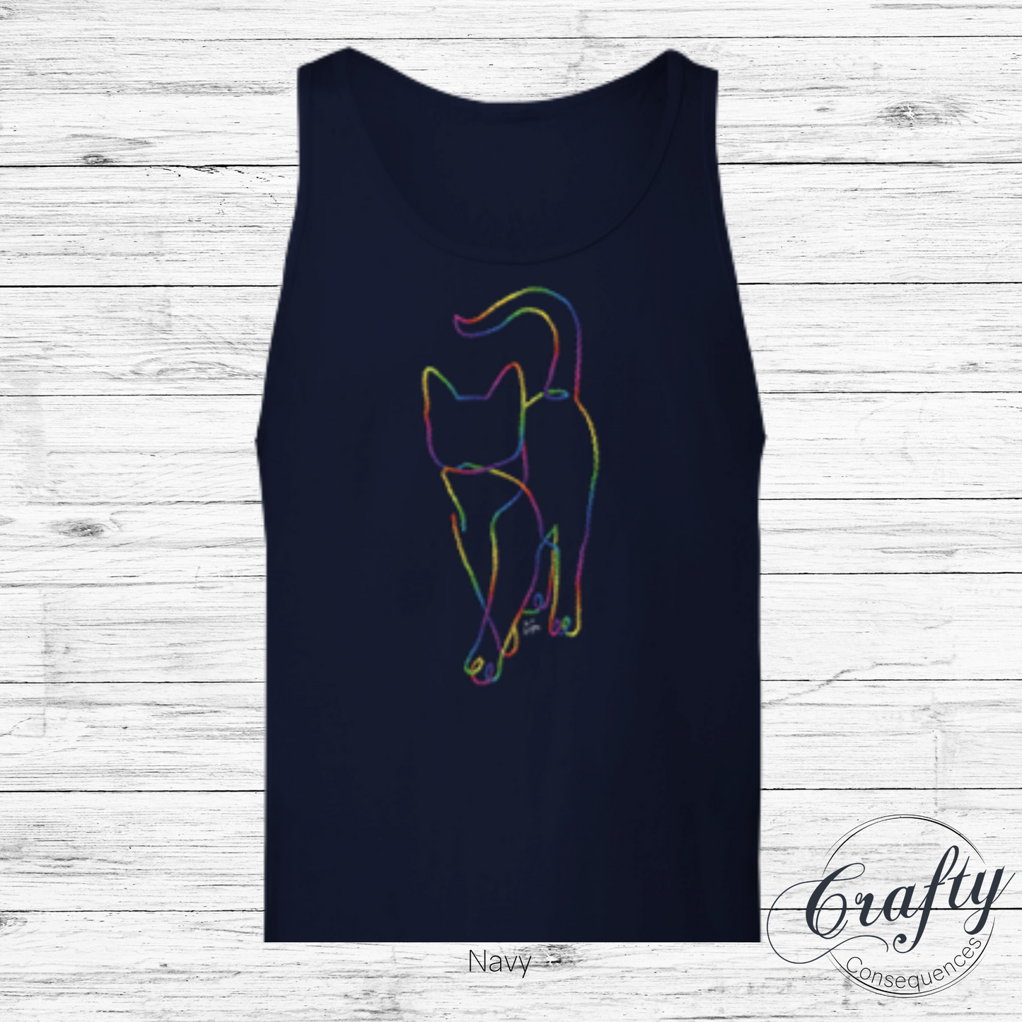 Subtle Rope Kitten V2 (Rainbow Design) – Premium Unisex Tank Top