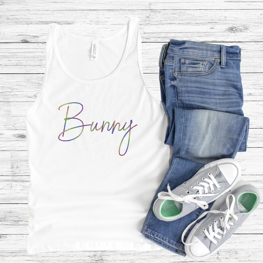 Rainbow Bunny Rope – Premium Unisex Tank Top