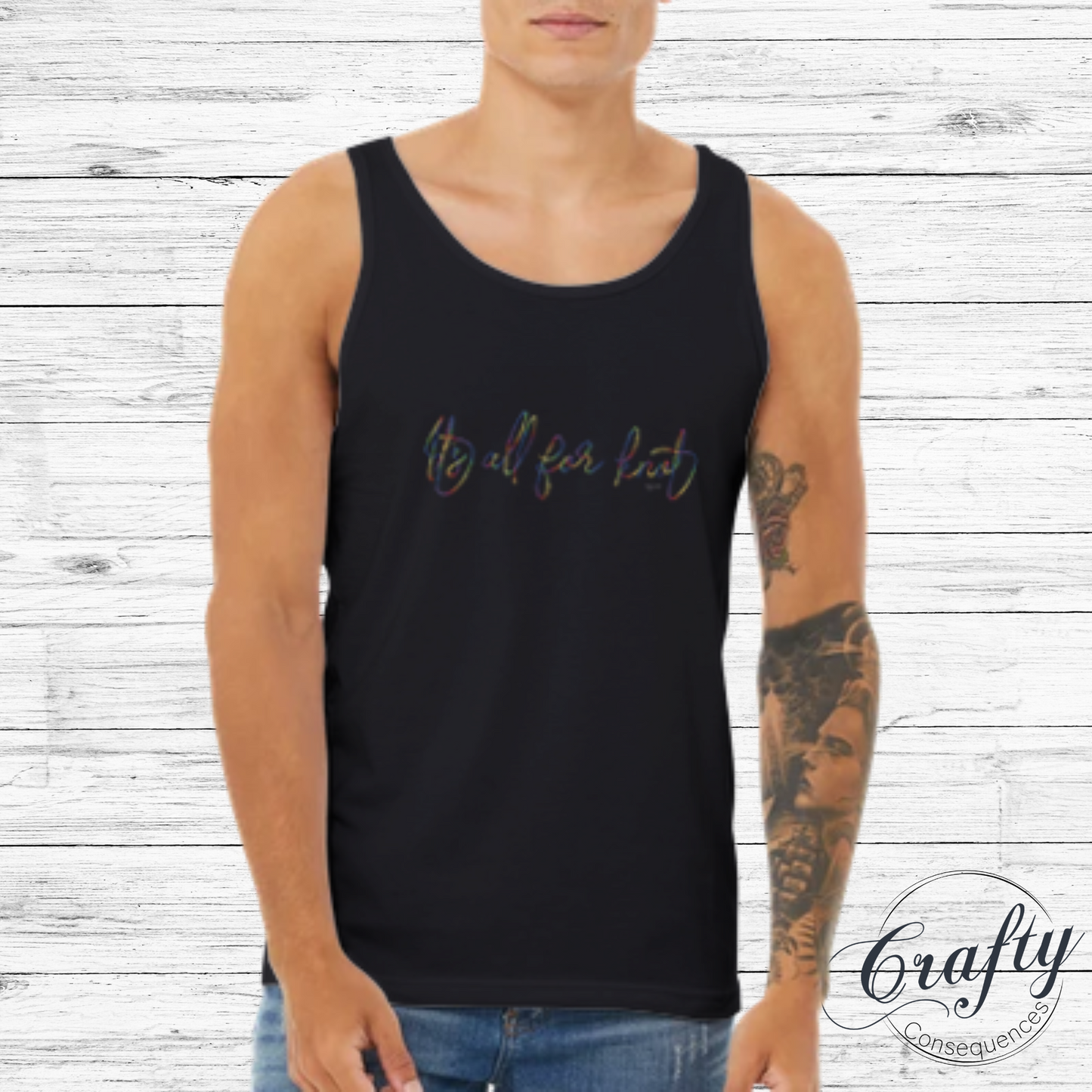 It’s All for Knot – Rainbow Premium Unisex Tank Top