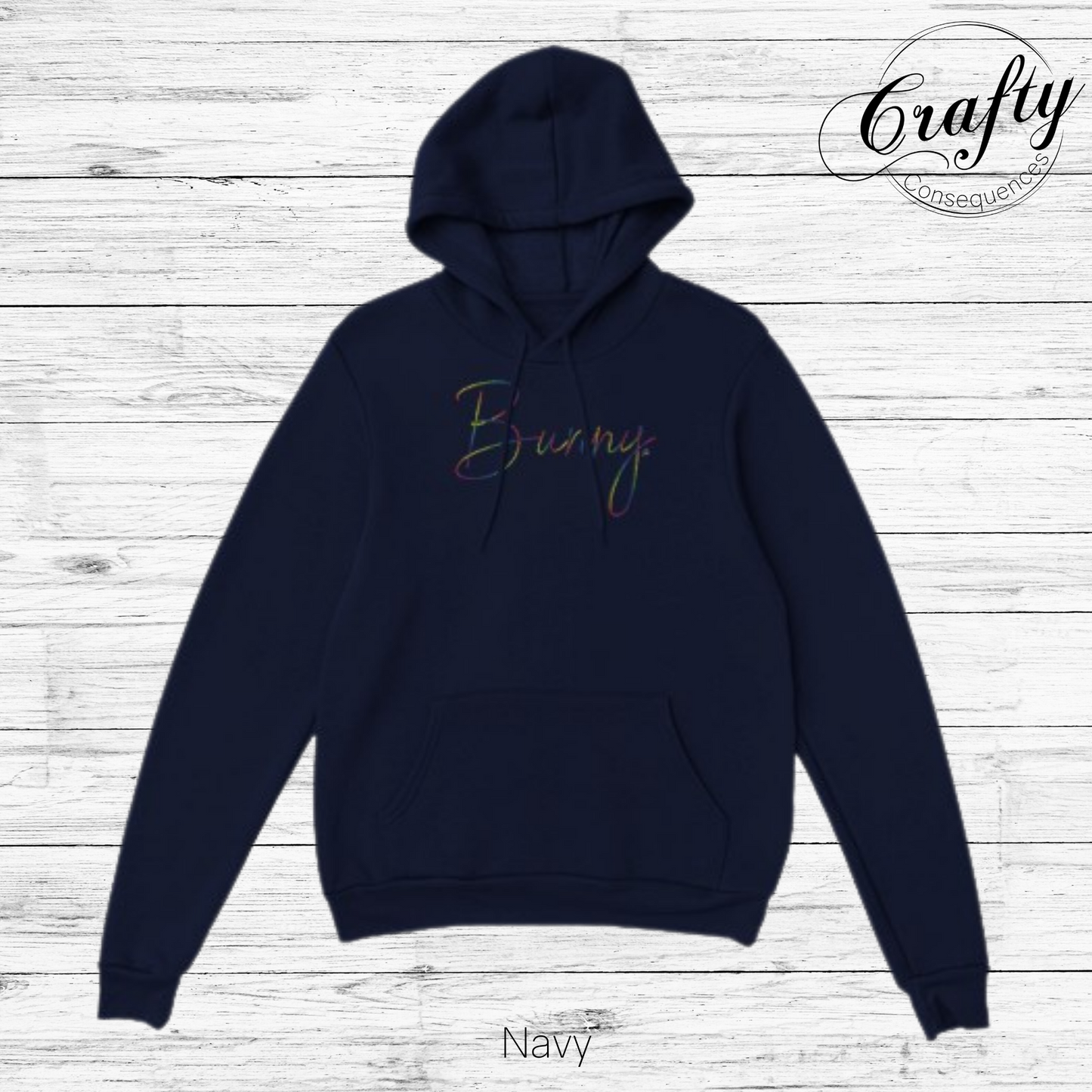 Rainbow Bunny Rope โ Classic Unisex Pullover Hoodie