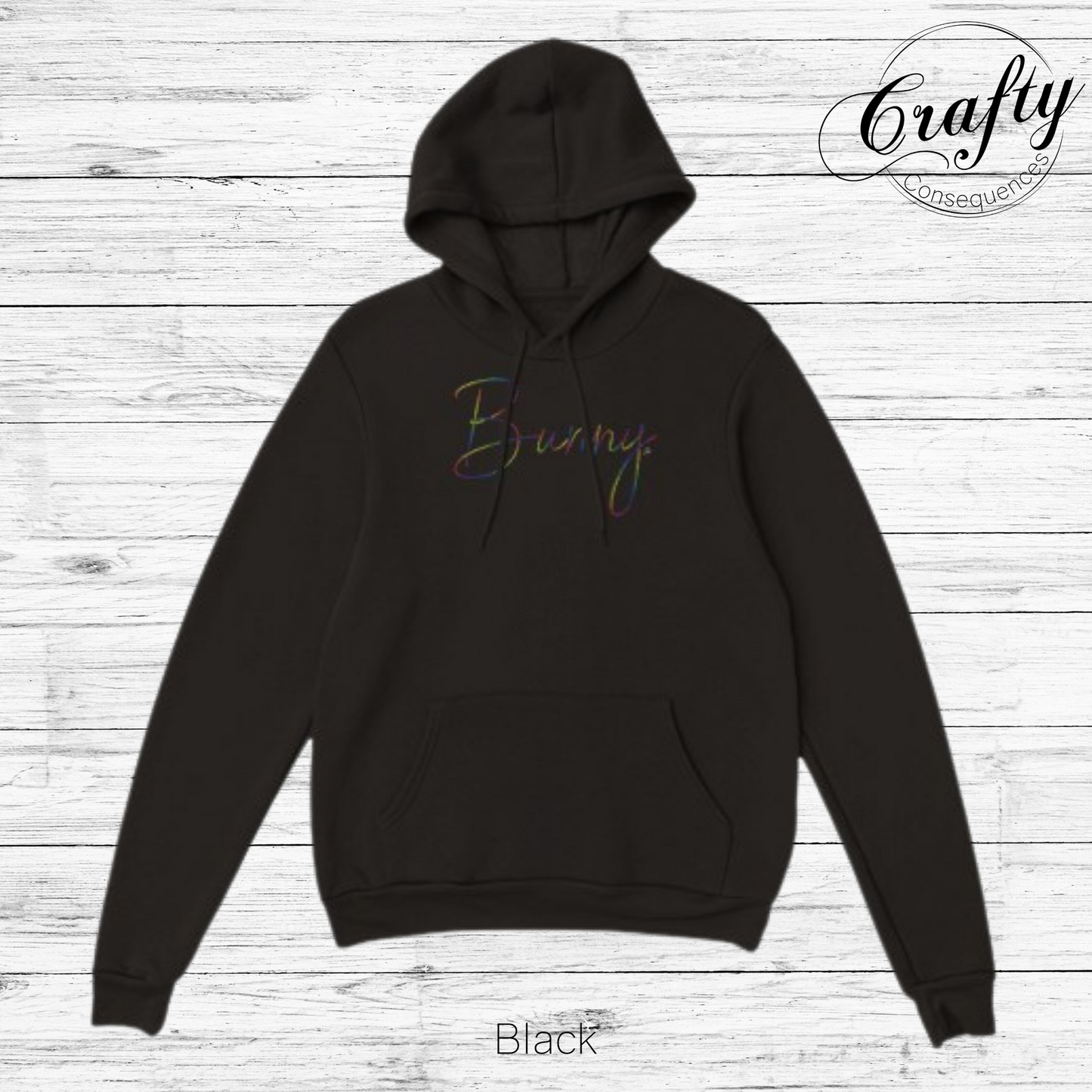 Rainbow Bunny Rope โ Classic Unisex Pullover Hoodie