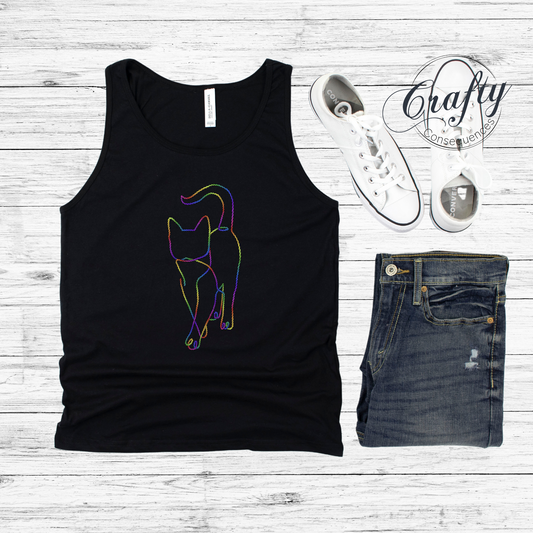 Subtle Rope Kitten V2 (Rainbow Design) – Premium Unisex Tank Top