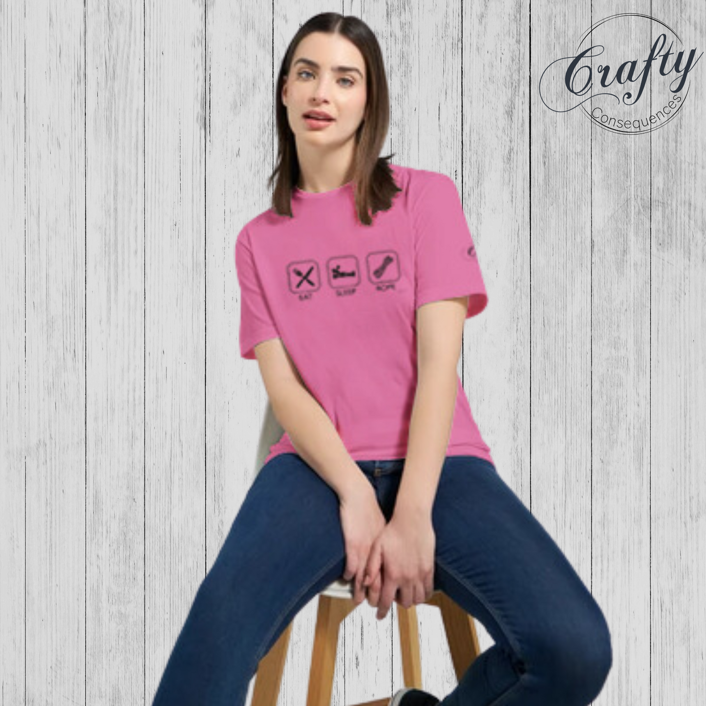 Eat Sleep Rope – Classic Women's Crewneck T-Shirt