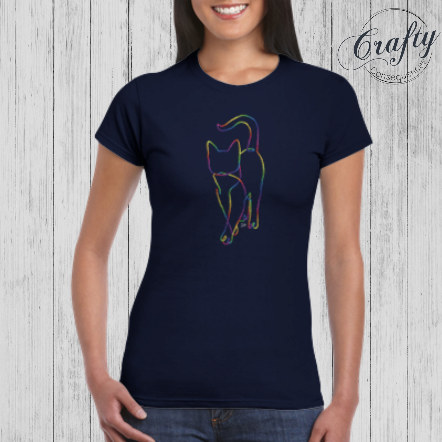 Subtle Rope Kitten V2 – Classic Women's Crewneck T-Shirt