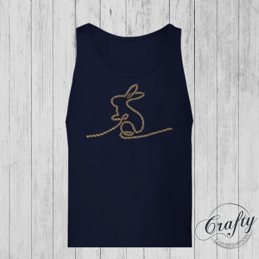 Jute Subtle Rope Bunny Premium Unisex Tank Top