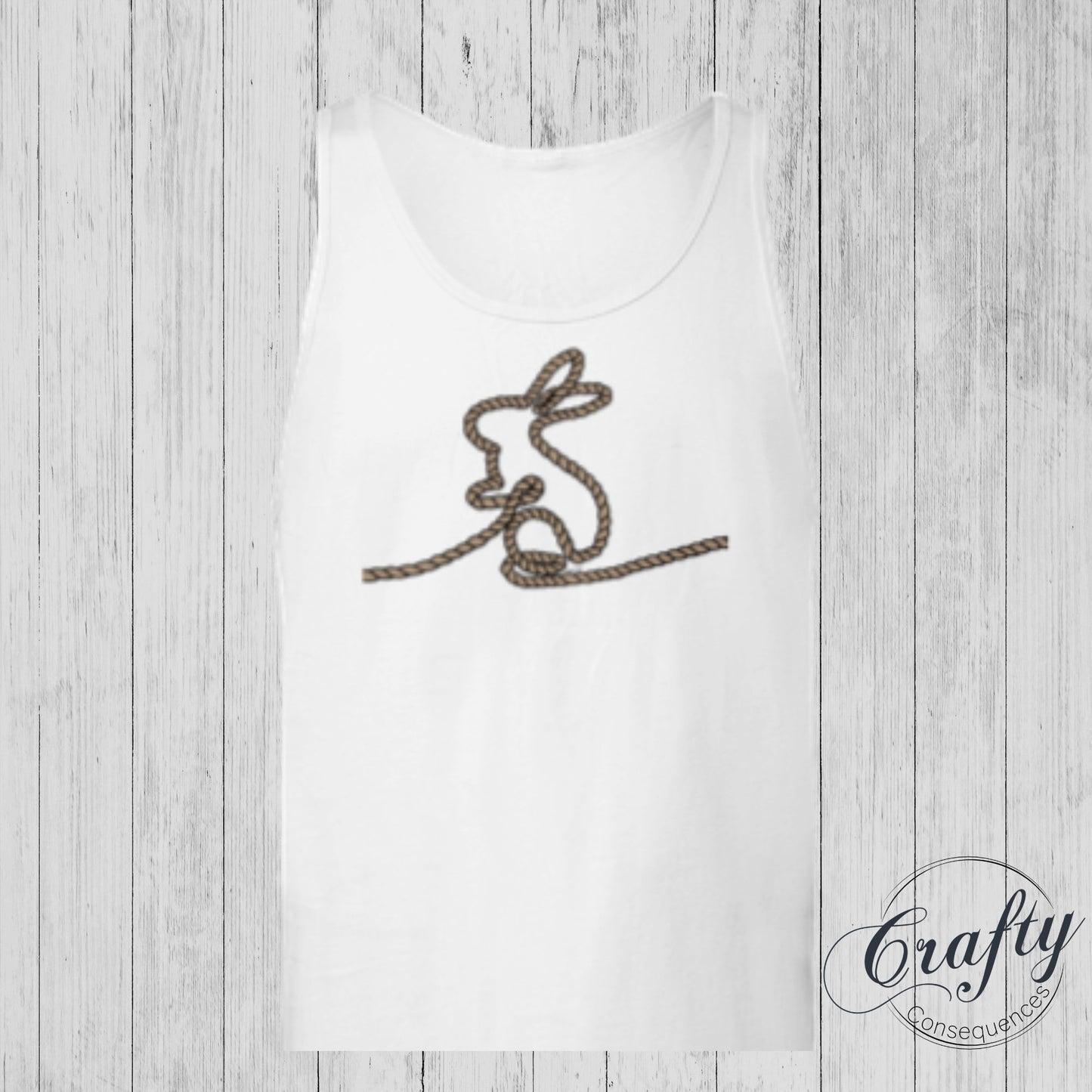 Jute Subtle Rope Bunny Premium Unisex Tank Top