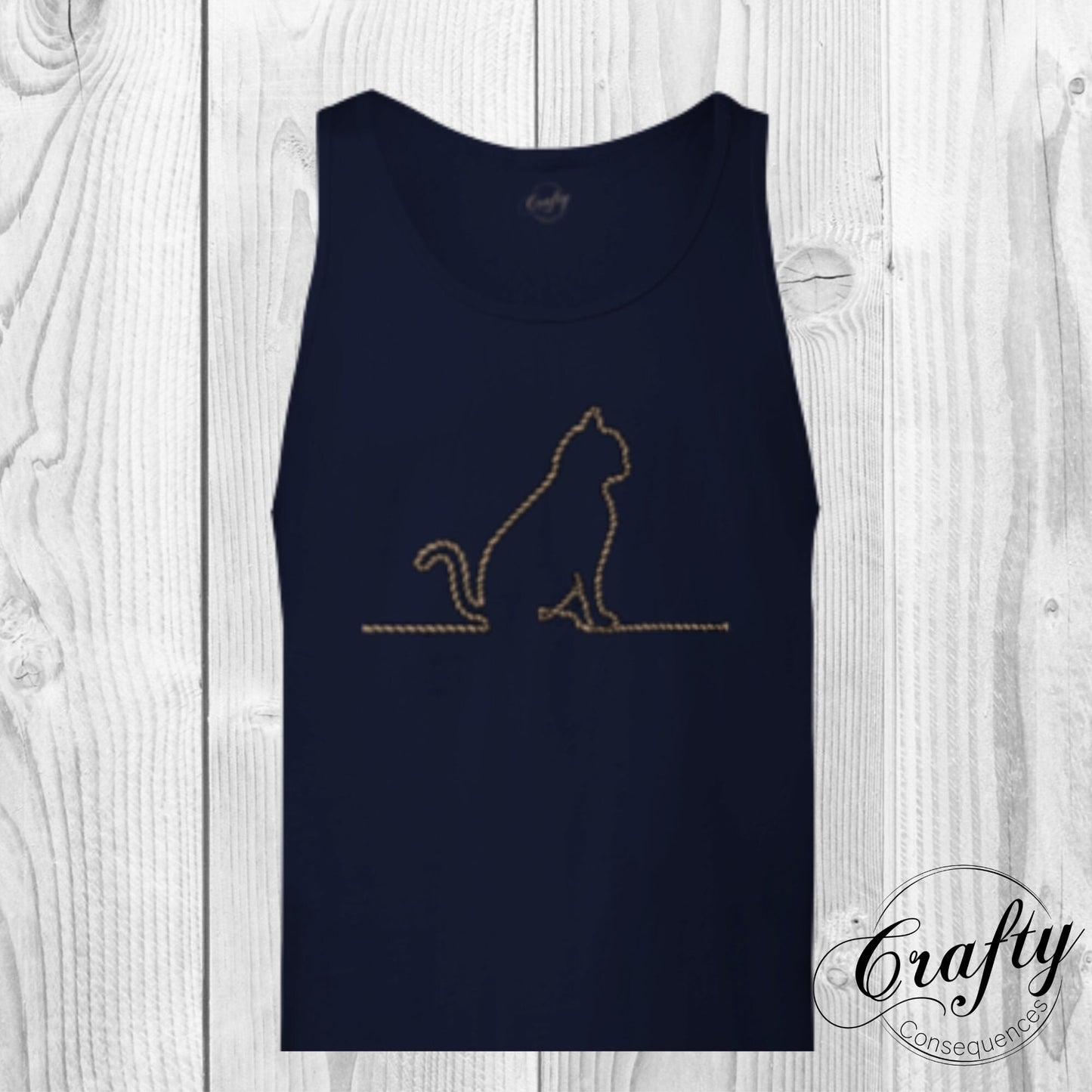 Jute Subtle Rope Kitten Premium Unisex Tank Top