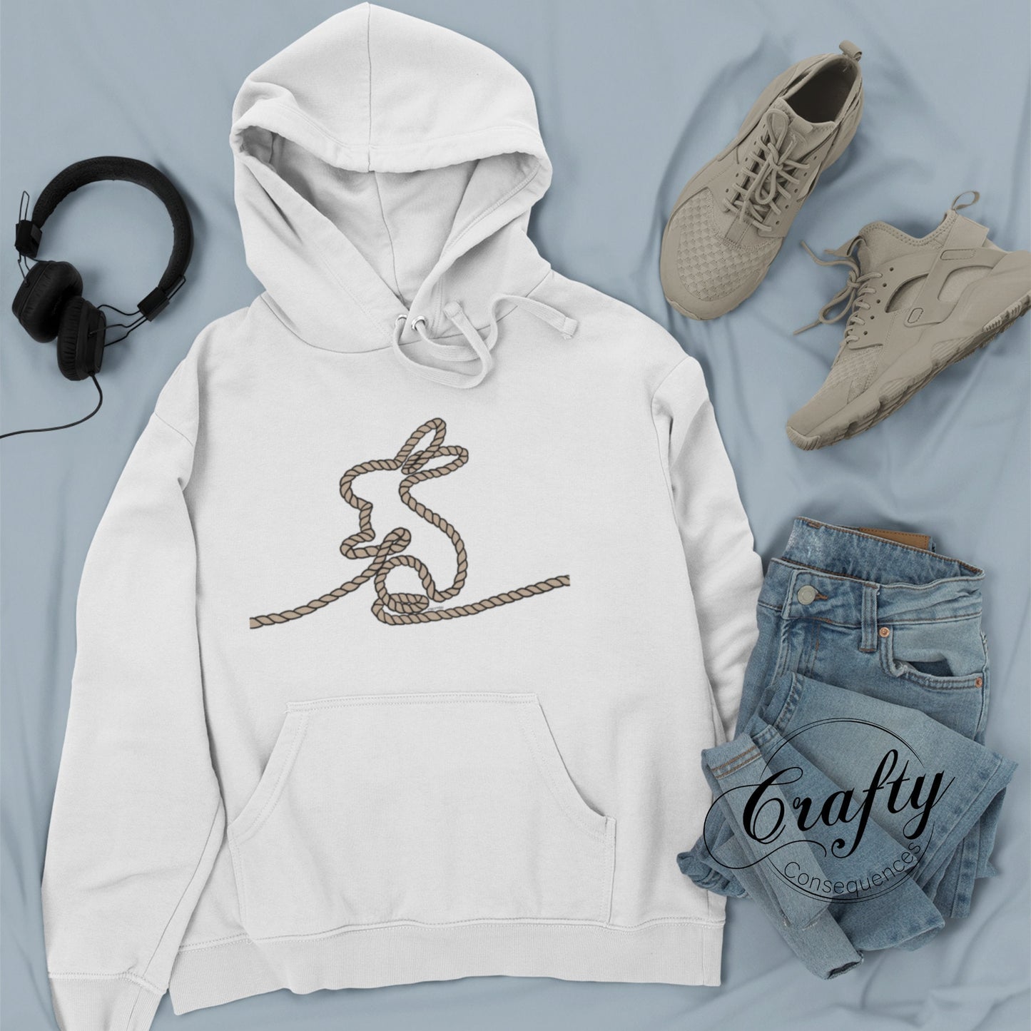 Jute Subtle Rope Bunny Classic Unisex Pullover Hoodie