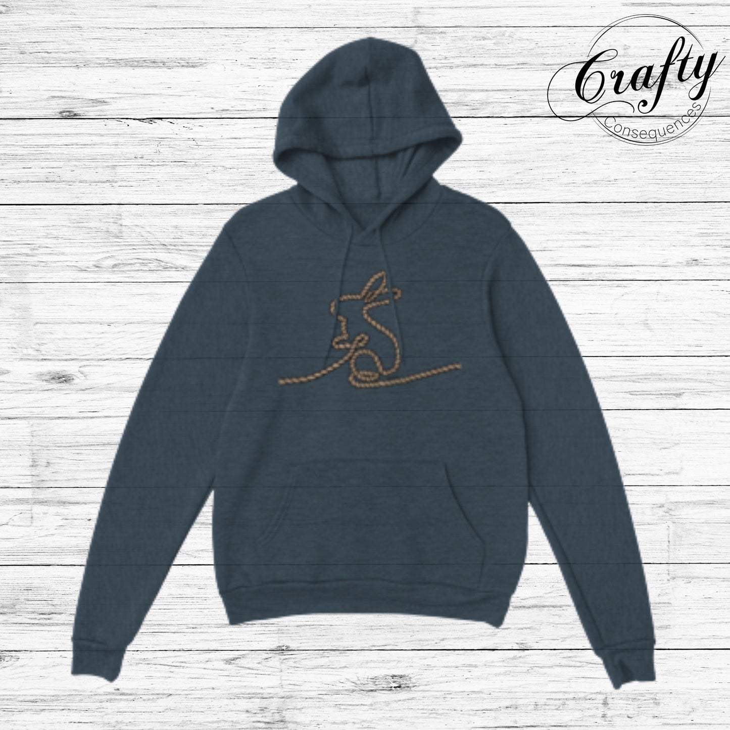 Jute Subtle Rope Bunny Classic Unisex Pullover Hoodie