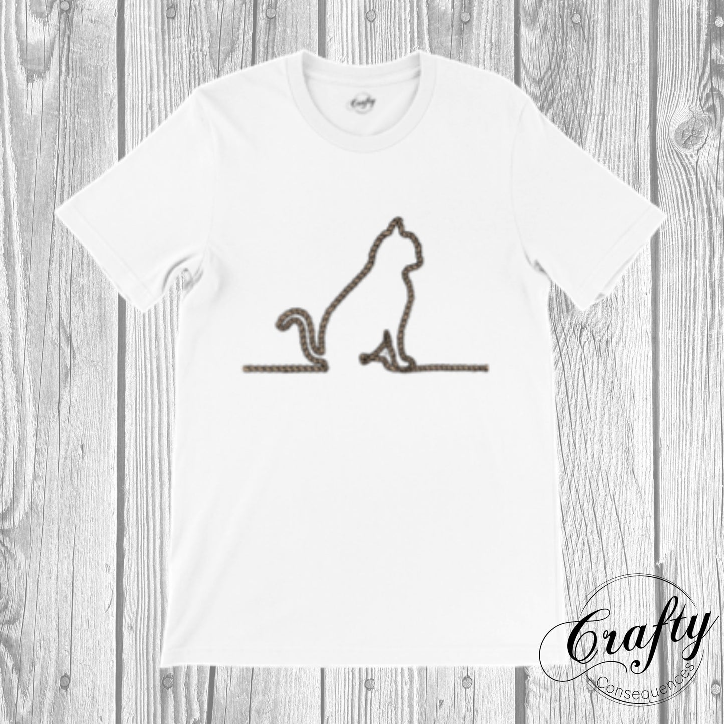 Jute Subtle Rope Kitten Premium Unisex Crewneck T-shirt