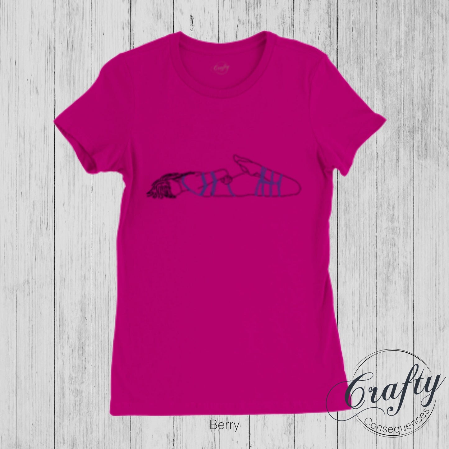 Hog Tie Drawn Premium Womens Crewneck T-shirt