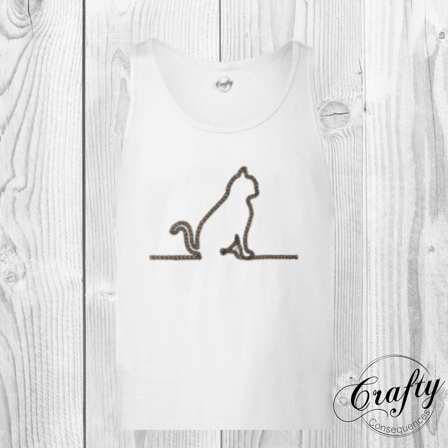 Jute Subtle Rope Kitten Premium Unisex Tank Top