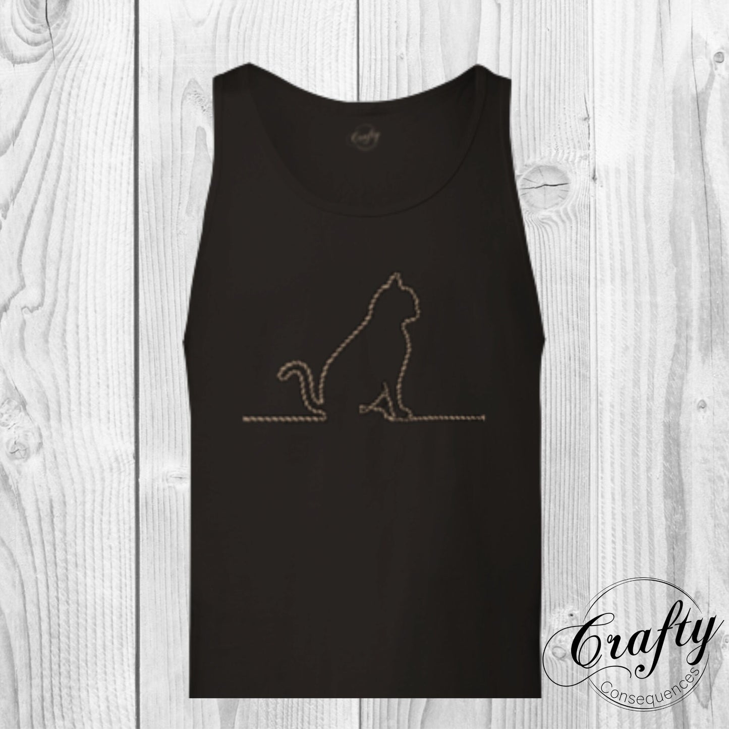 Jute Subtle Rope Kitten Premium Unisex Tank Top