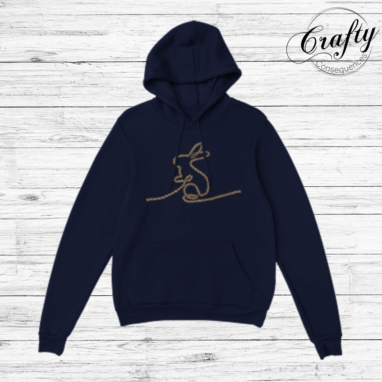 Jute Subtle Rope Bunny Classic Unisex Pullover Hoodie