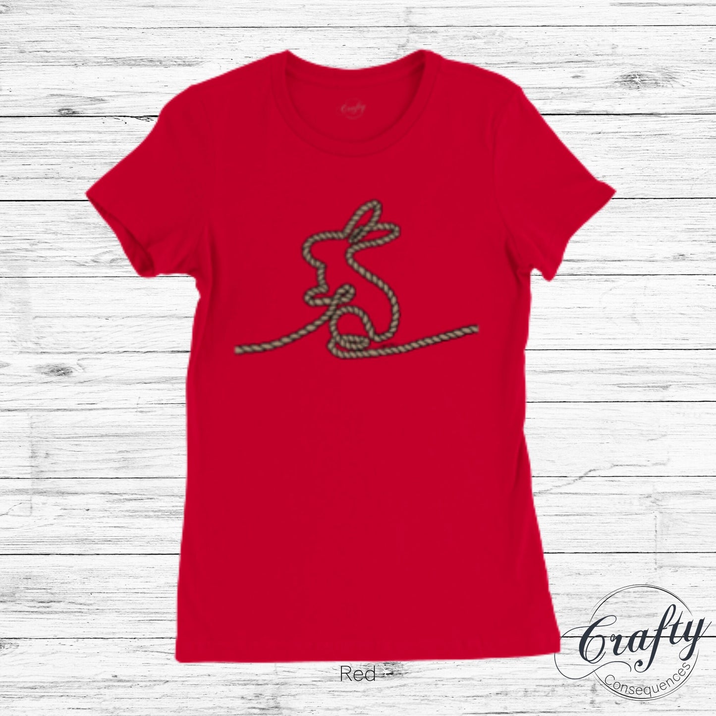 Jute Subtle Rope Bunny Premium Womens Crewneck T-shirt