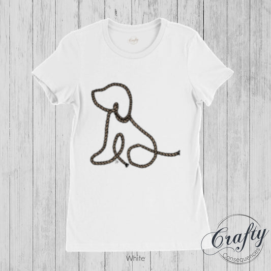 Subtle Rope Puppy Premium Womens Crewneck T-shirt