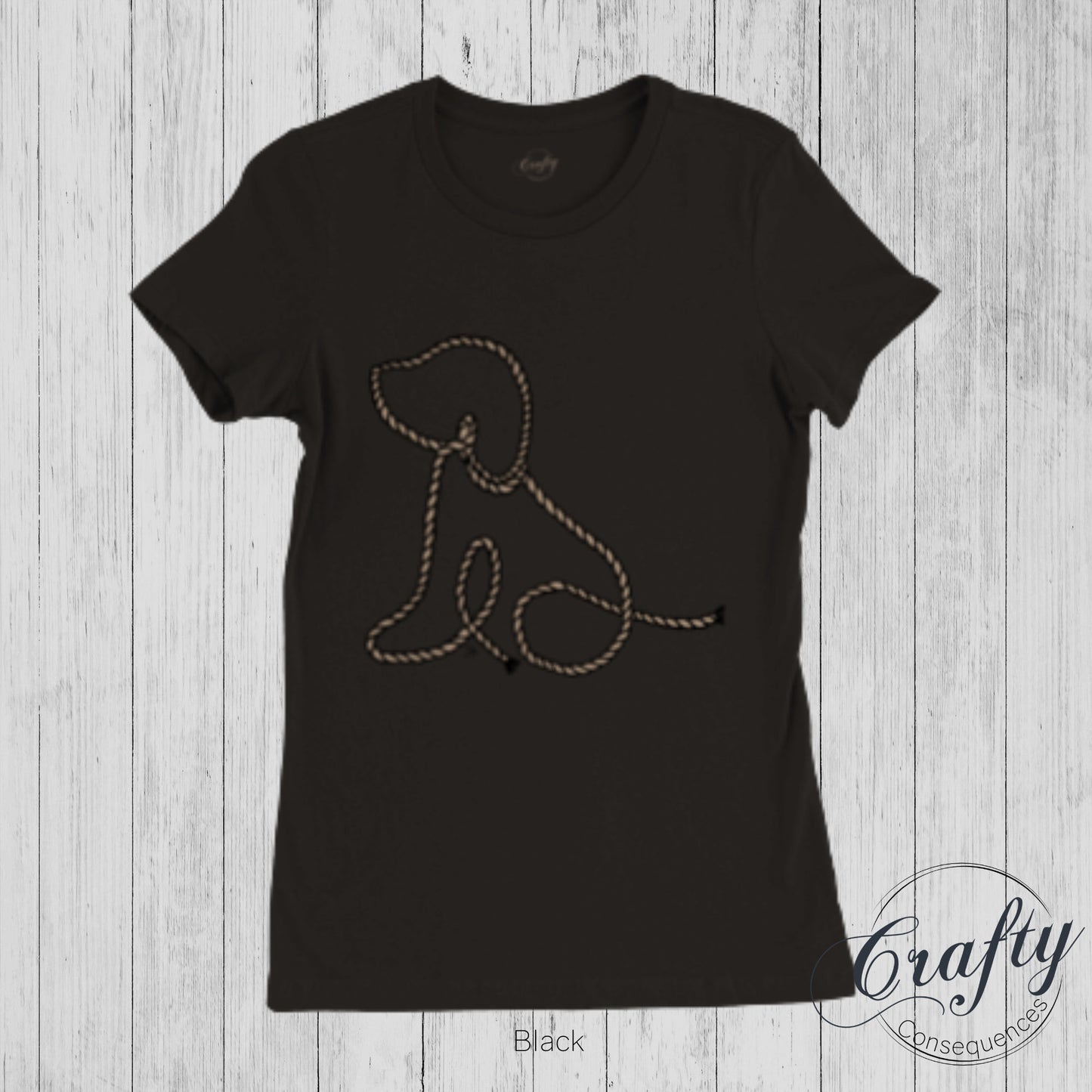 Subtle Rope Puppy Premium Womens Crewneck T-shirt