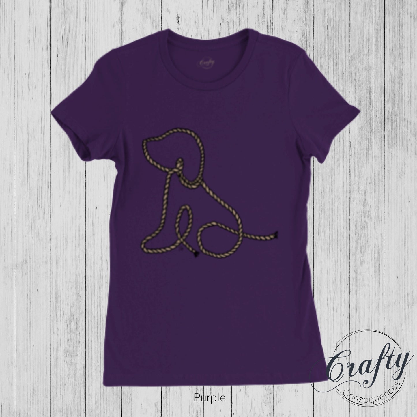 Subtle Rope Puppy Premium Womens Crewneck T-shirt