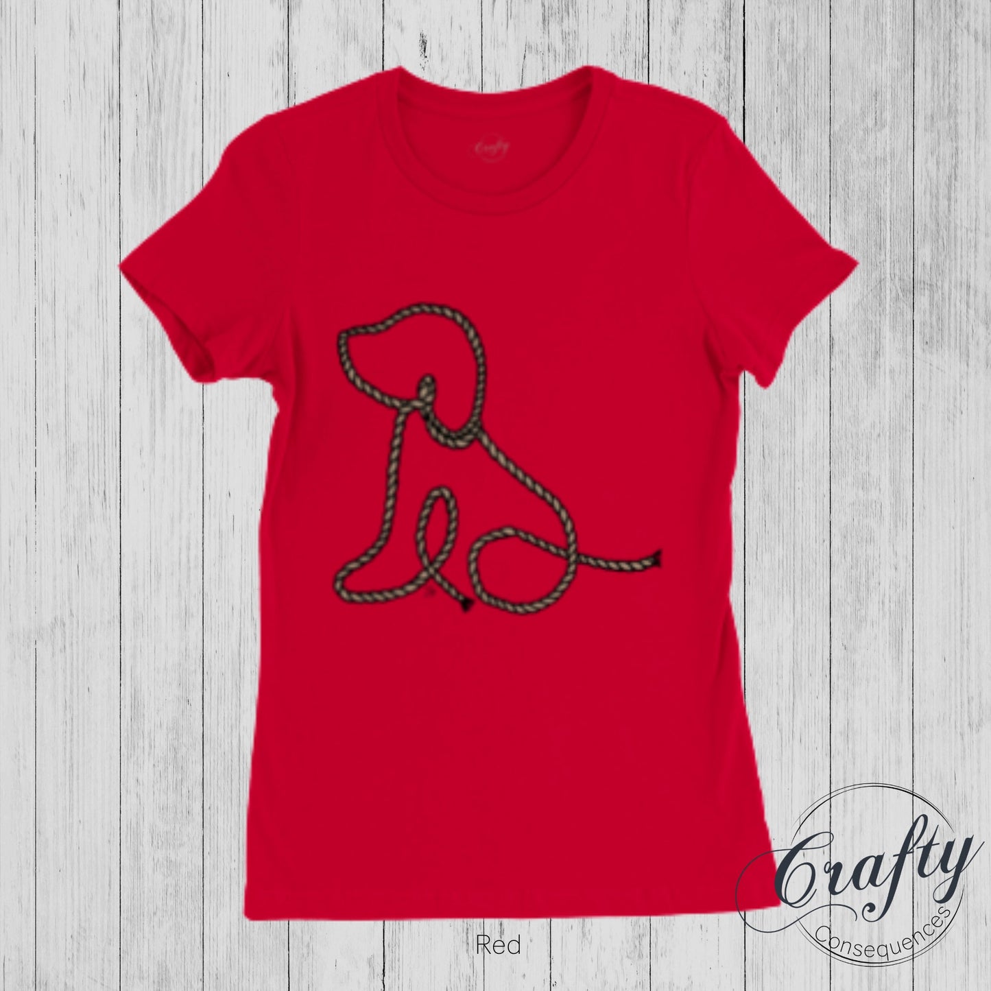 Subtle Rope Puppy Premium Womens Crewneck T-shirt