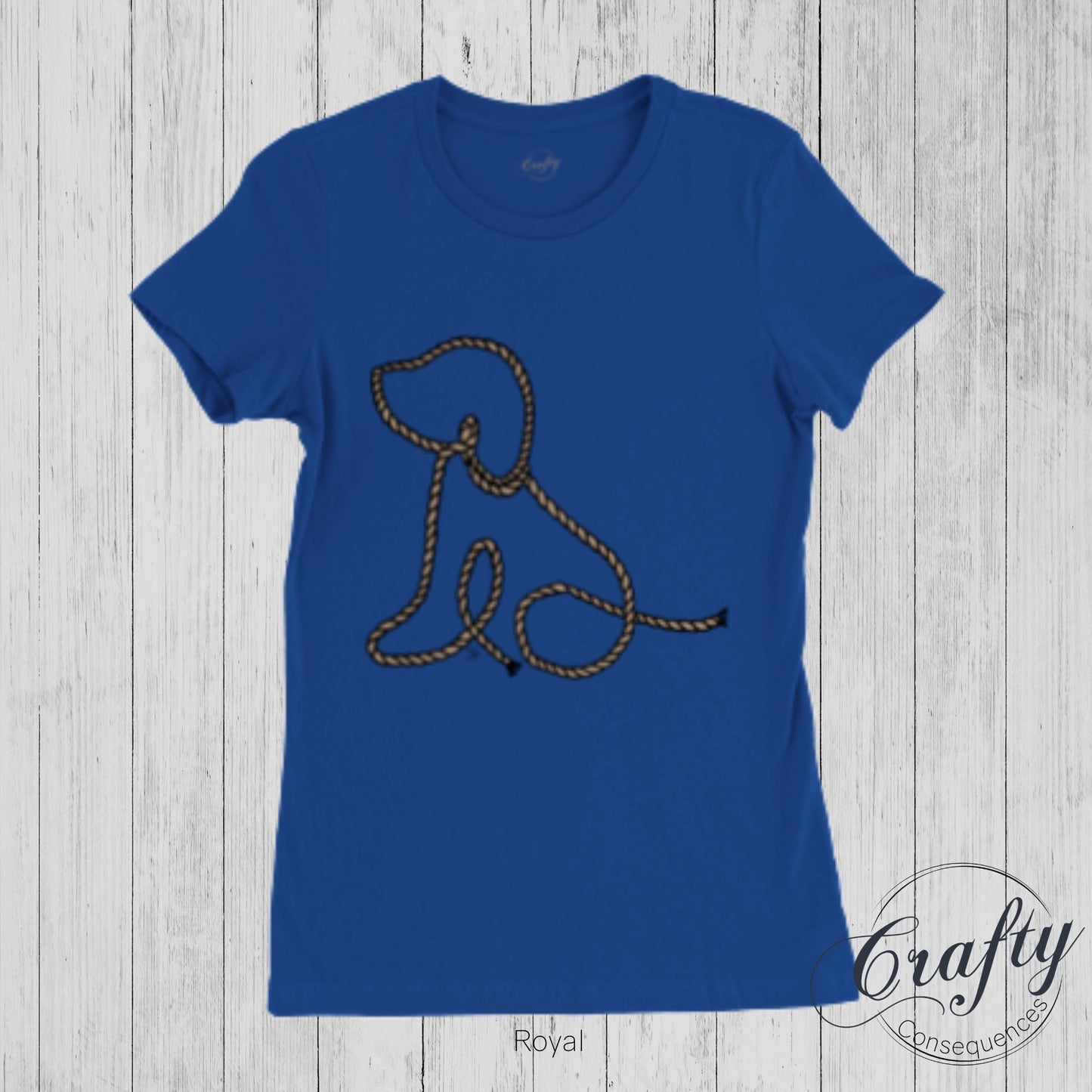 Subtle Rope Puppy Premium Womens Crewneck T-shirt
