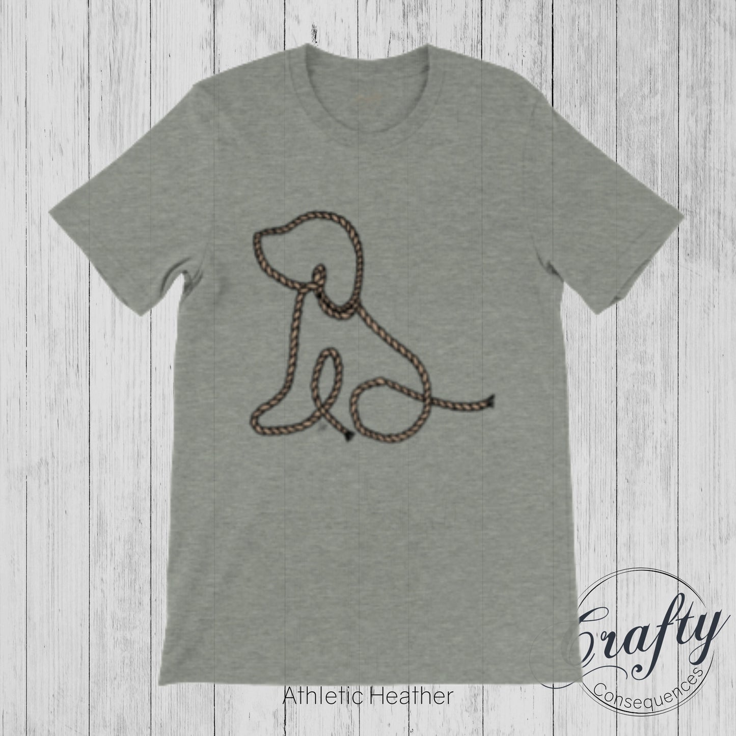 Subtle Rope Puppy Premium Unisex Crewneck T-shirt