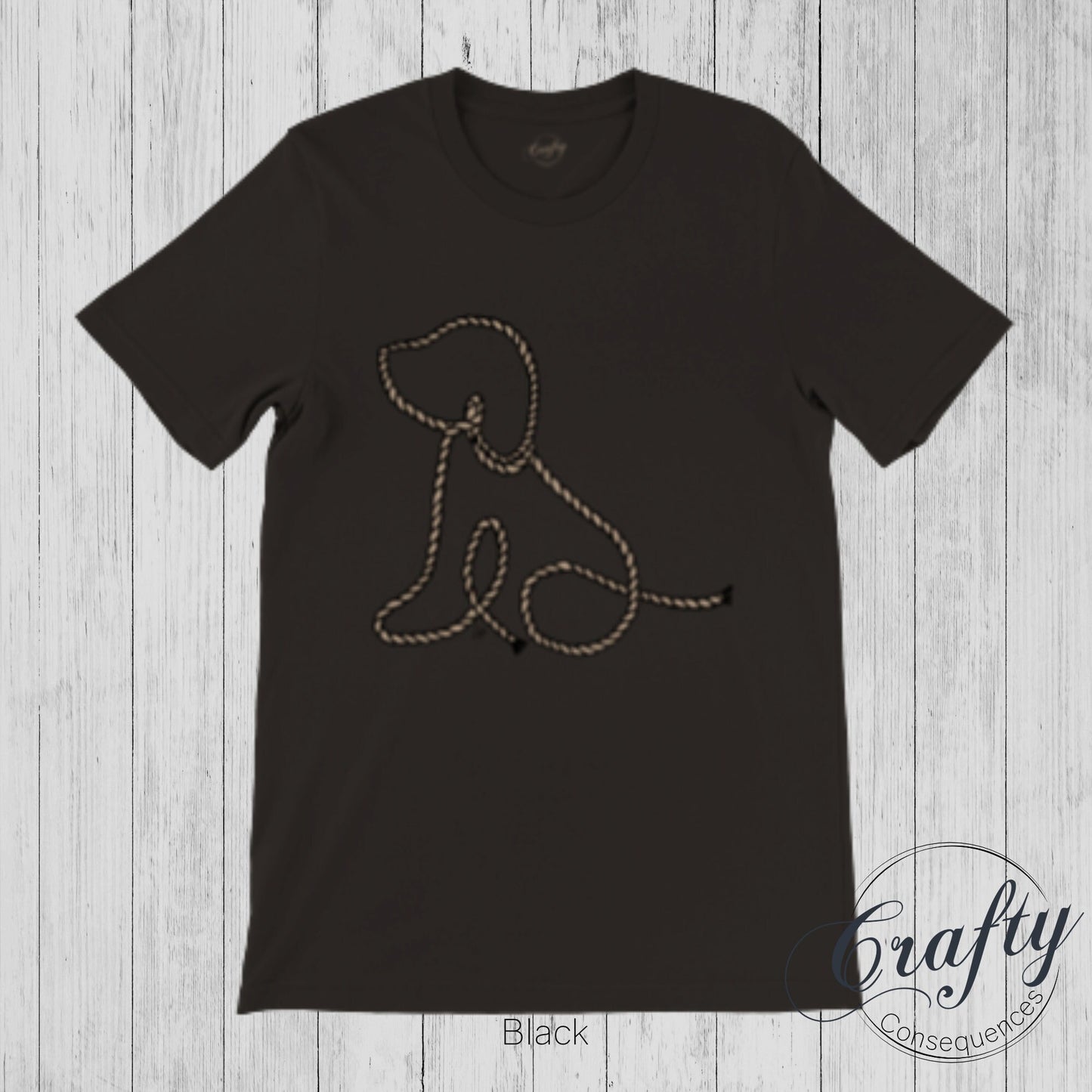 Subtle Rope Puppy Premium Unisex Crewneck T-shirt