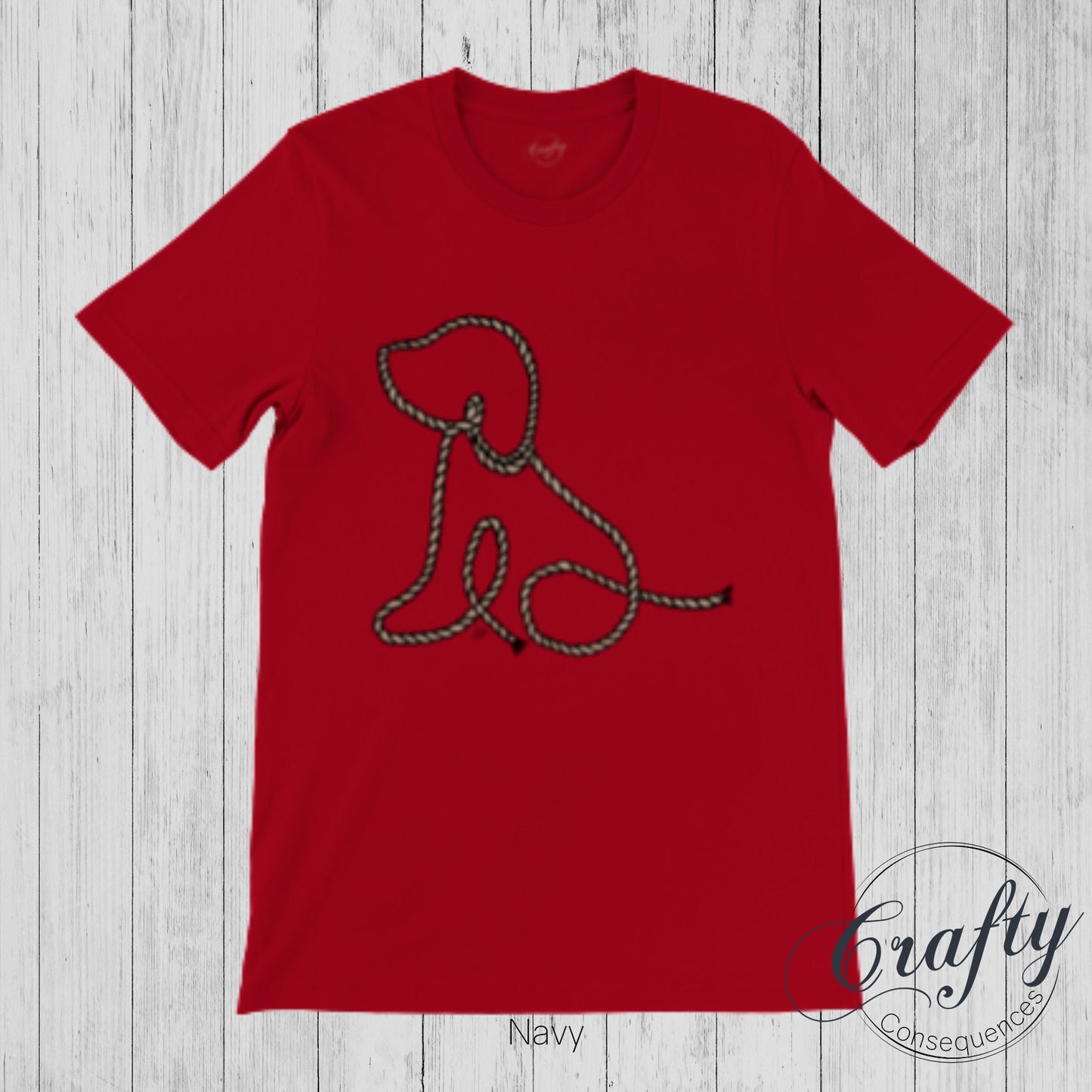 Subtle Rope Puppy Premium Unisex Crewneck T-shirt