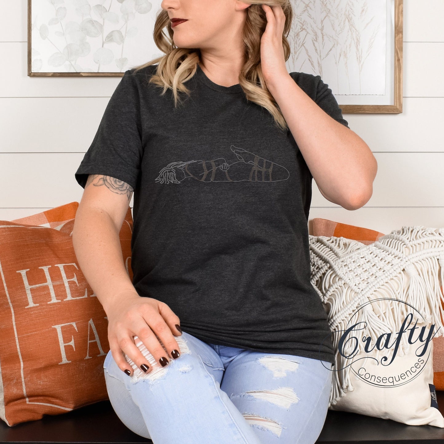 Hog Tie Rope Bondage Premium Unisex Crewneck T-shirt