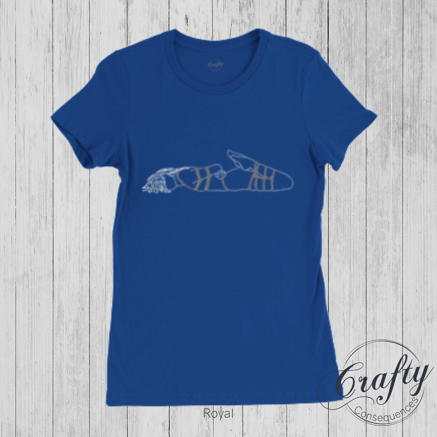 Hog Tie Drawn Premium Womens Crewneck T-shirt