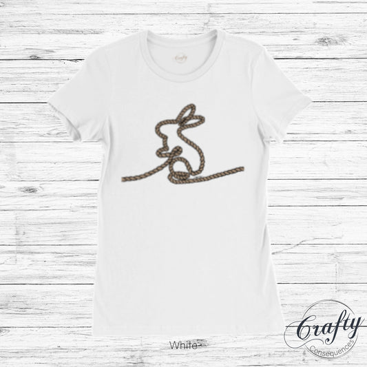 Jute Subtle Rope Bunny Premium Womens Crewneck T-shirt
