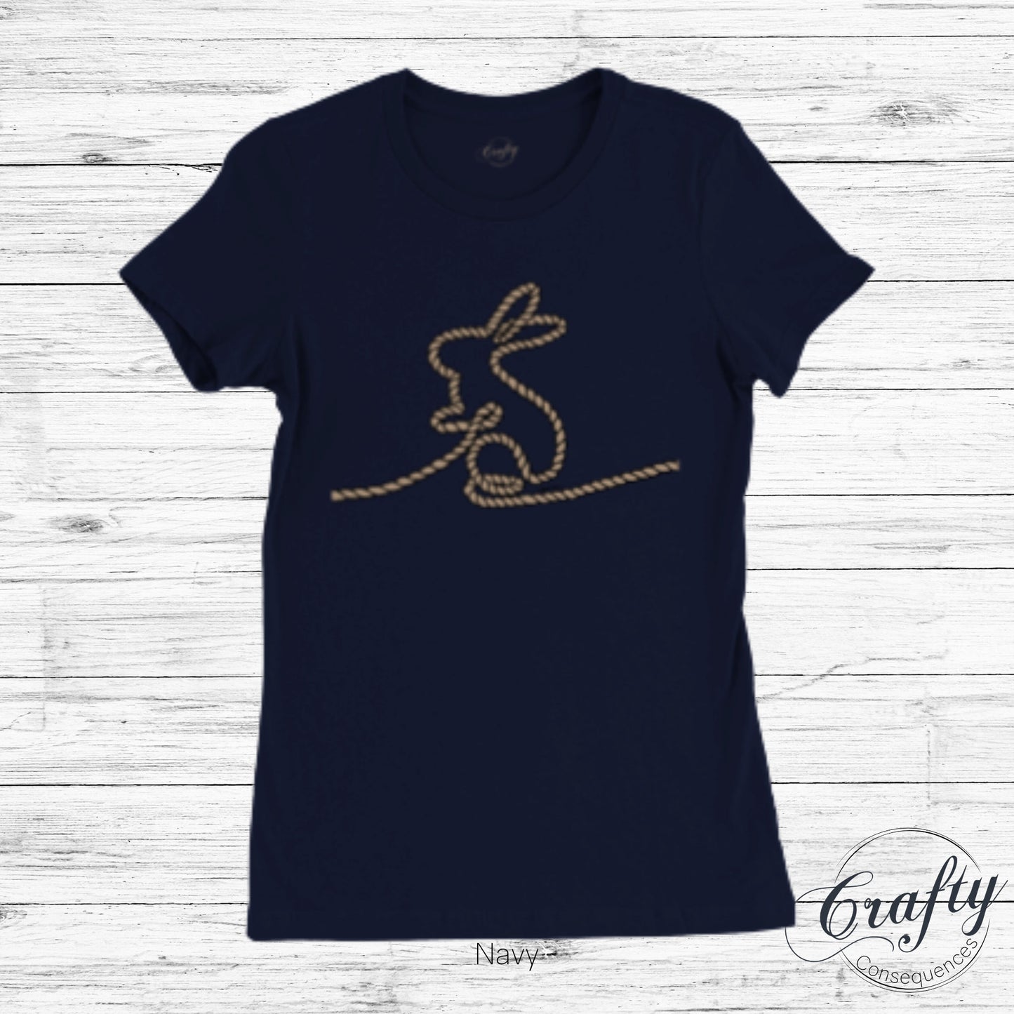 Jute Subtle Rope Bunny Premium Womens Crewneck T-shirt