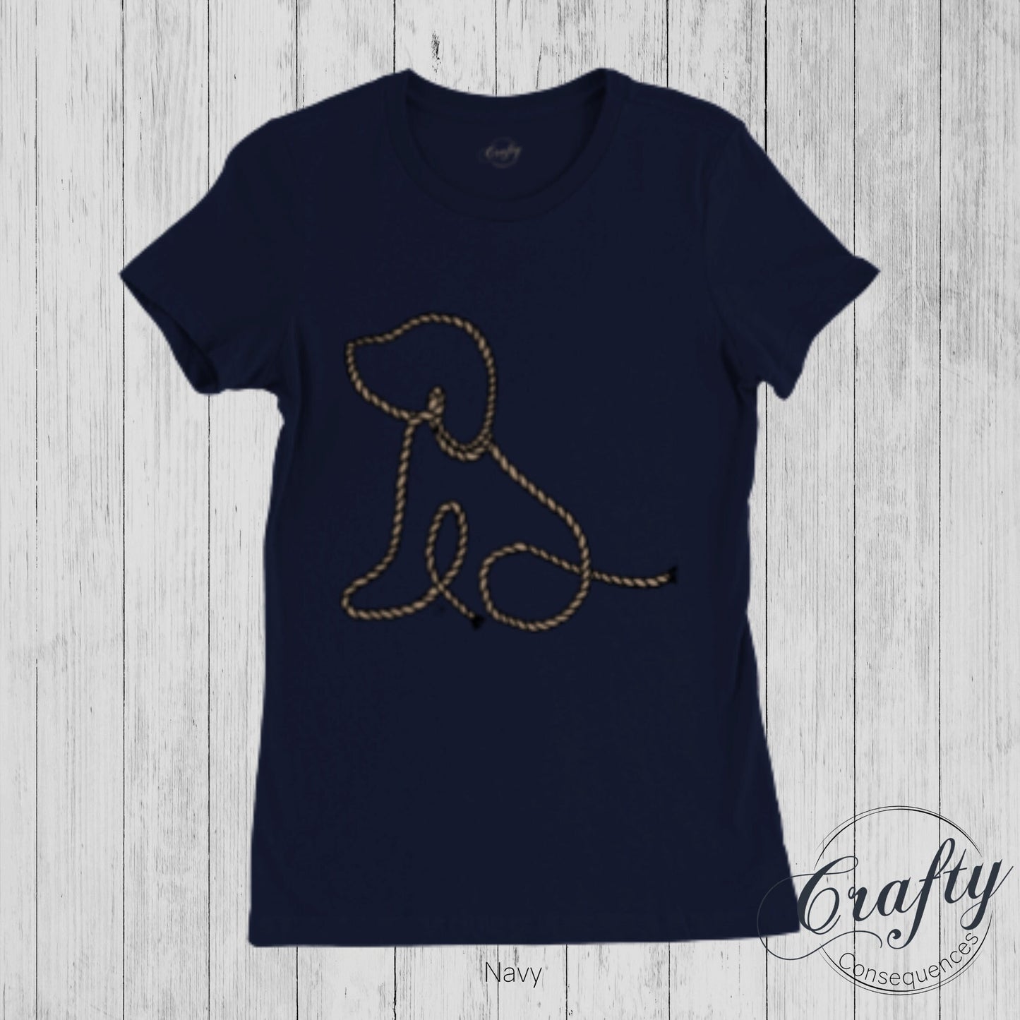 Subtle Rope Puppy Premium Womens Crewneck T-shirt